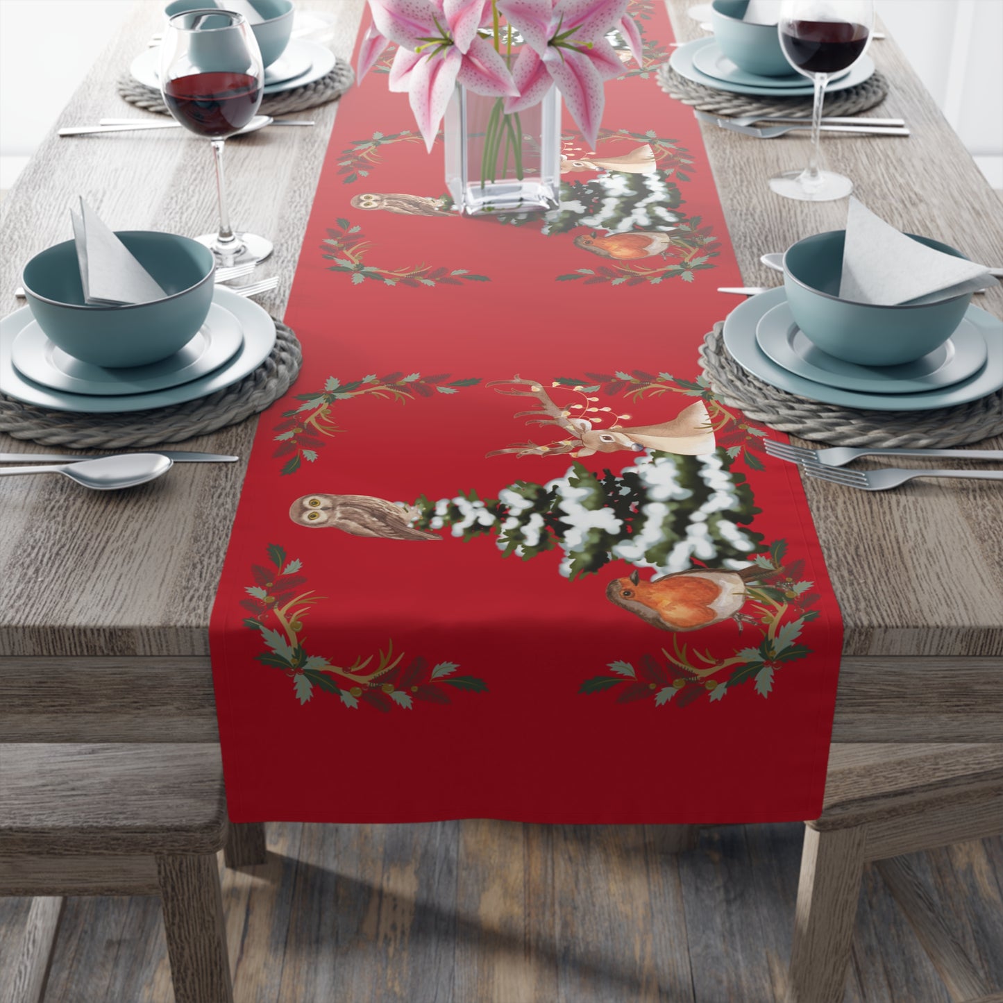 Winter Tree - Table Runner (Cotton, Poly)