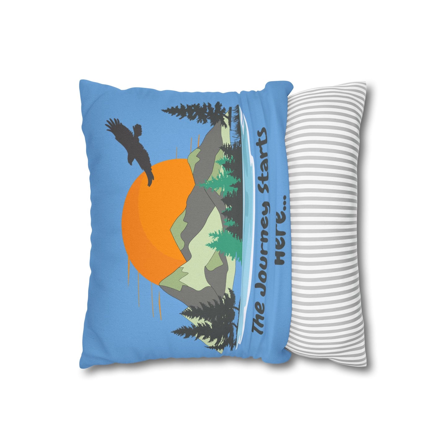 Journey Starts Here - Square Pillowcase - various sizes