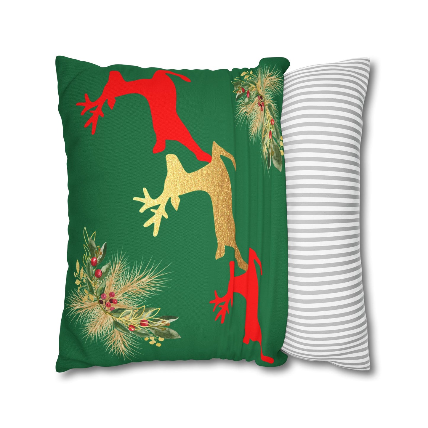 Reindeer Fun - Square Pillowcase - Various Sizes