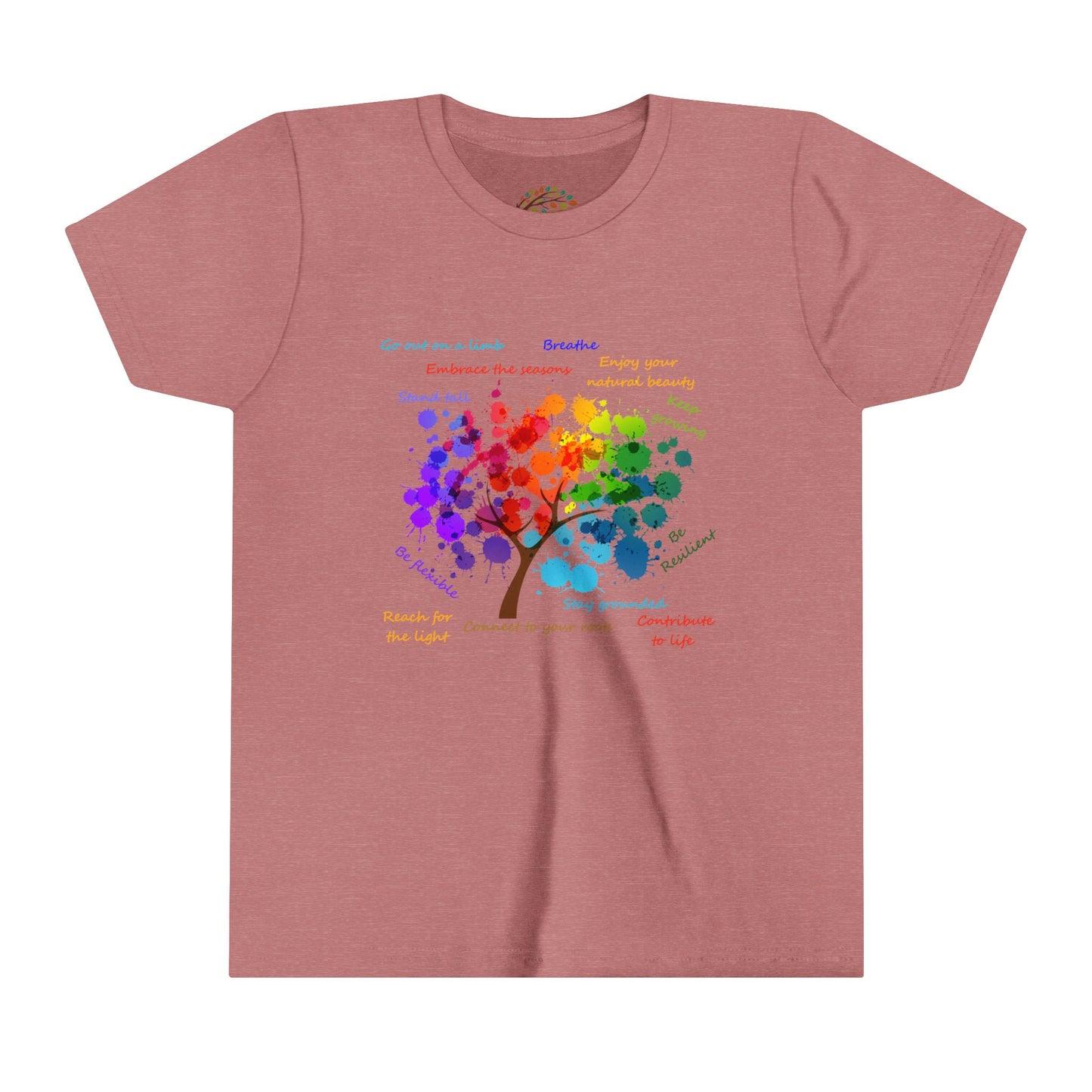 Tree of Life - Youth Short Sleeve Tee - Bright Uplifting Print