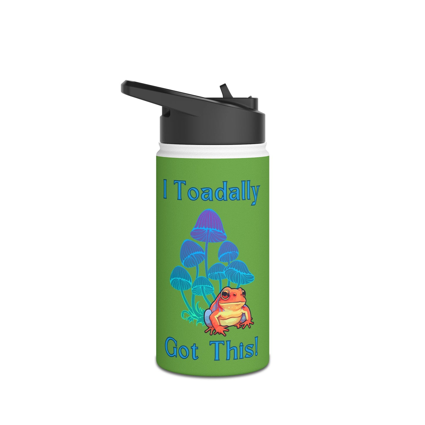 Toadally Got This - Green - Stainless Steel Water Bottle, Standard Lid