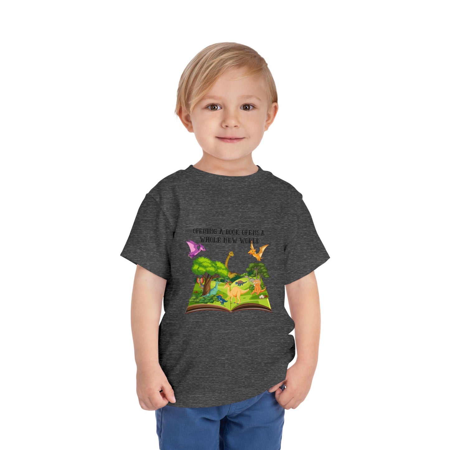 Dinosaur Book Adventure - Toddler Short Sleeve Tee - Discovery Awaits