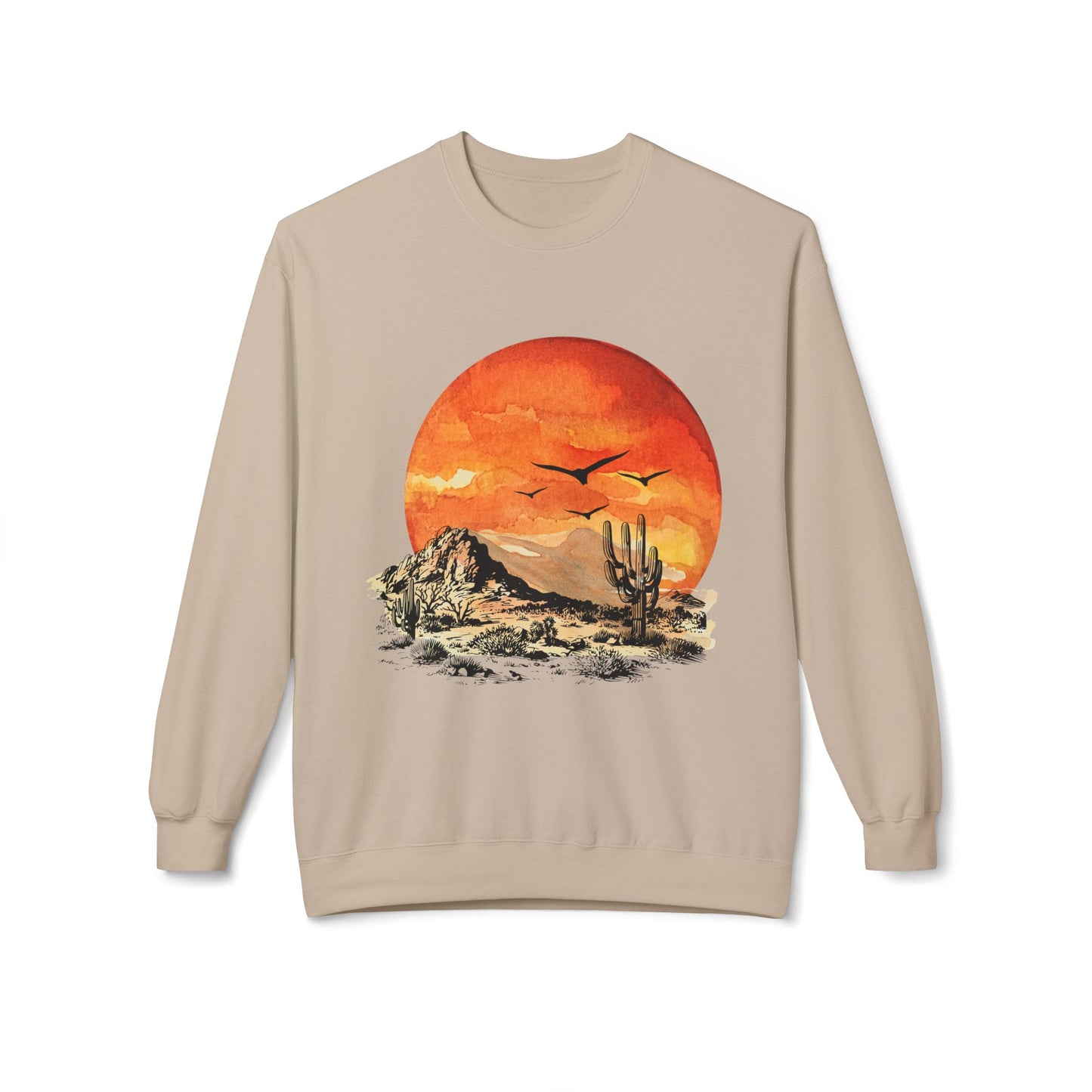 Desert Sun - Adult Unisex Sweatshirt - Bright Watercolor Print