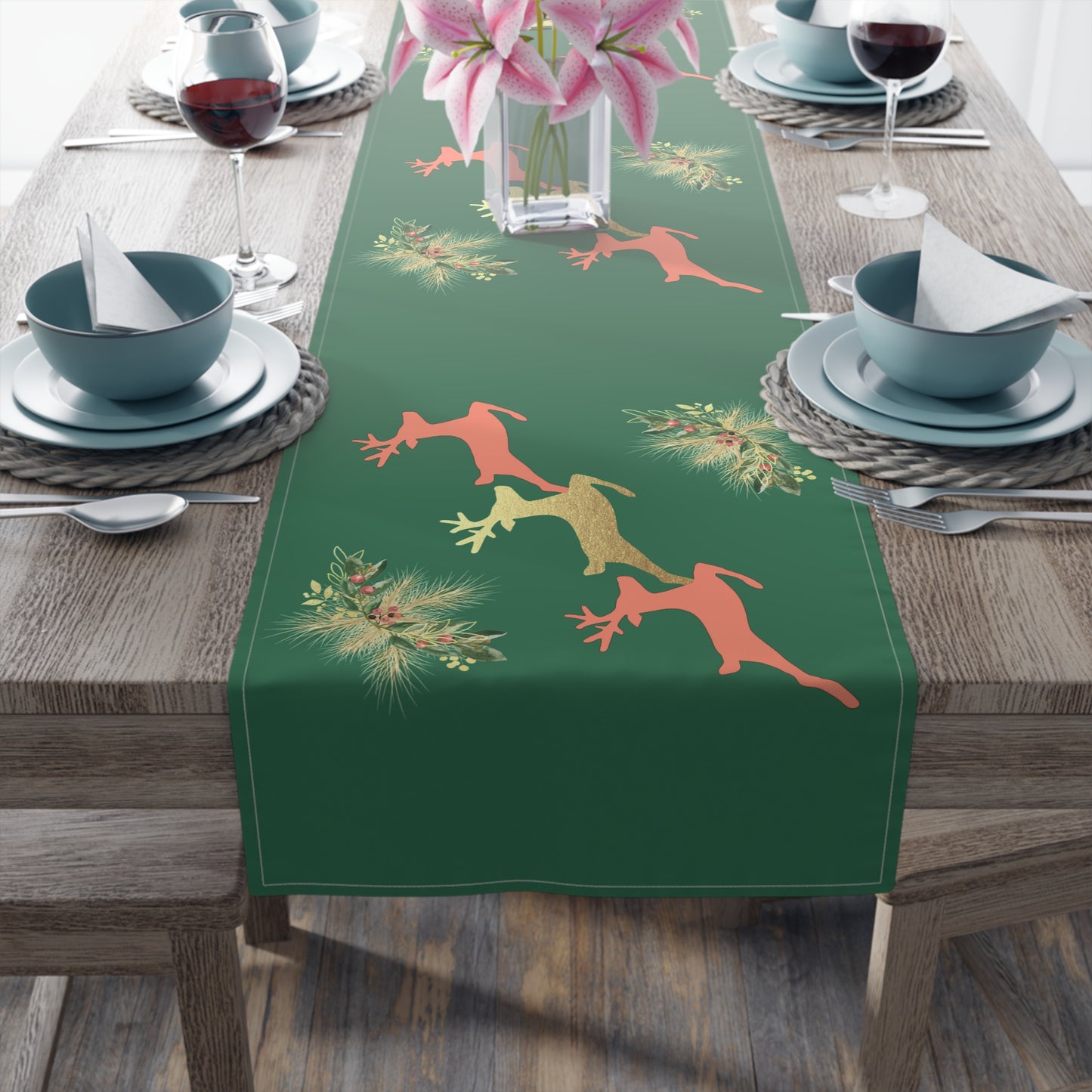 Reindeer Fun - Table Runner (Cotton, Poly)