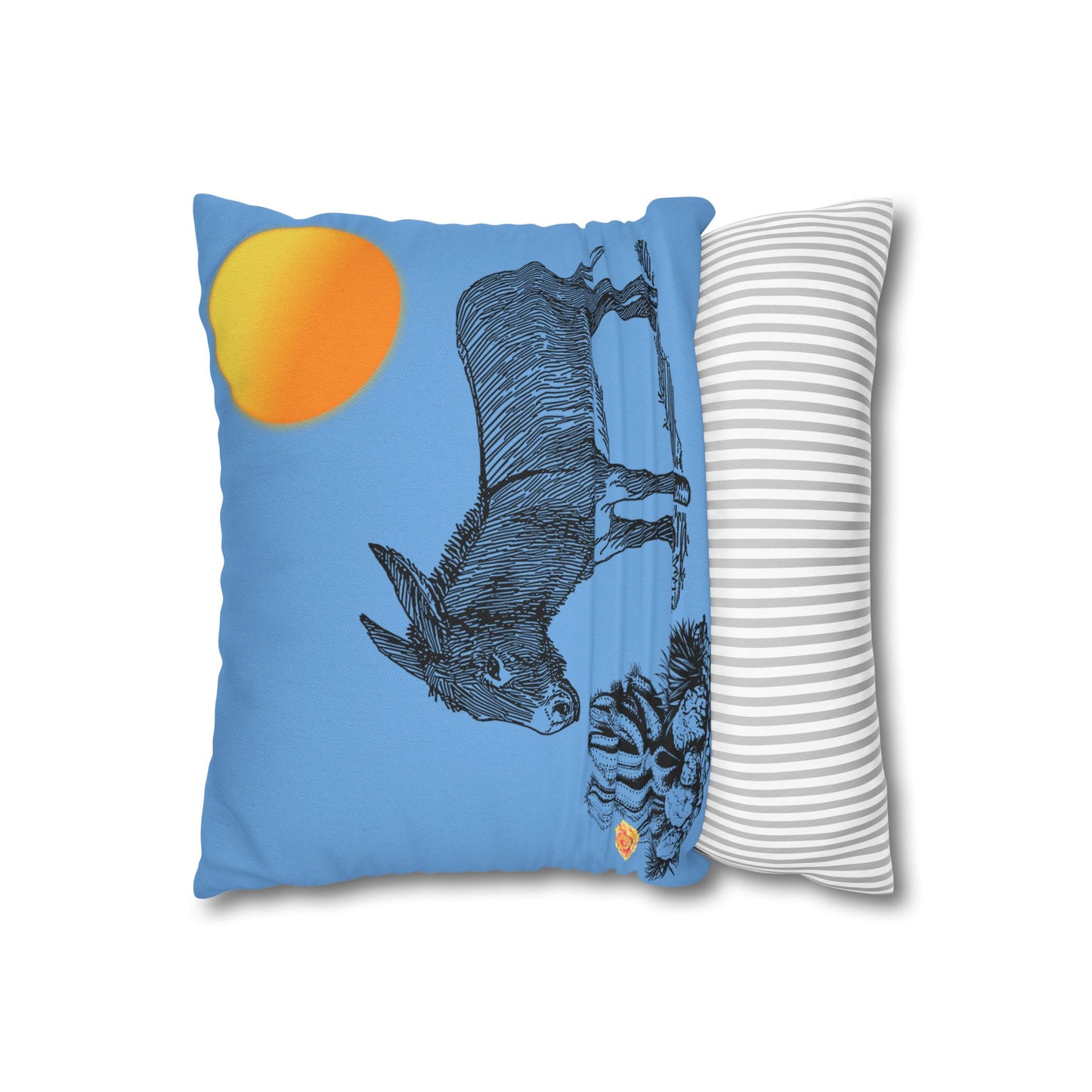 Donkey Desert - Accent Square Pillowcases - Various Sizes