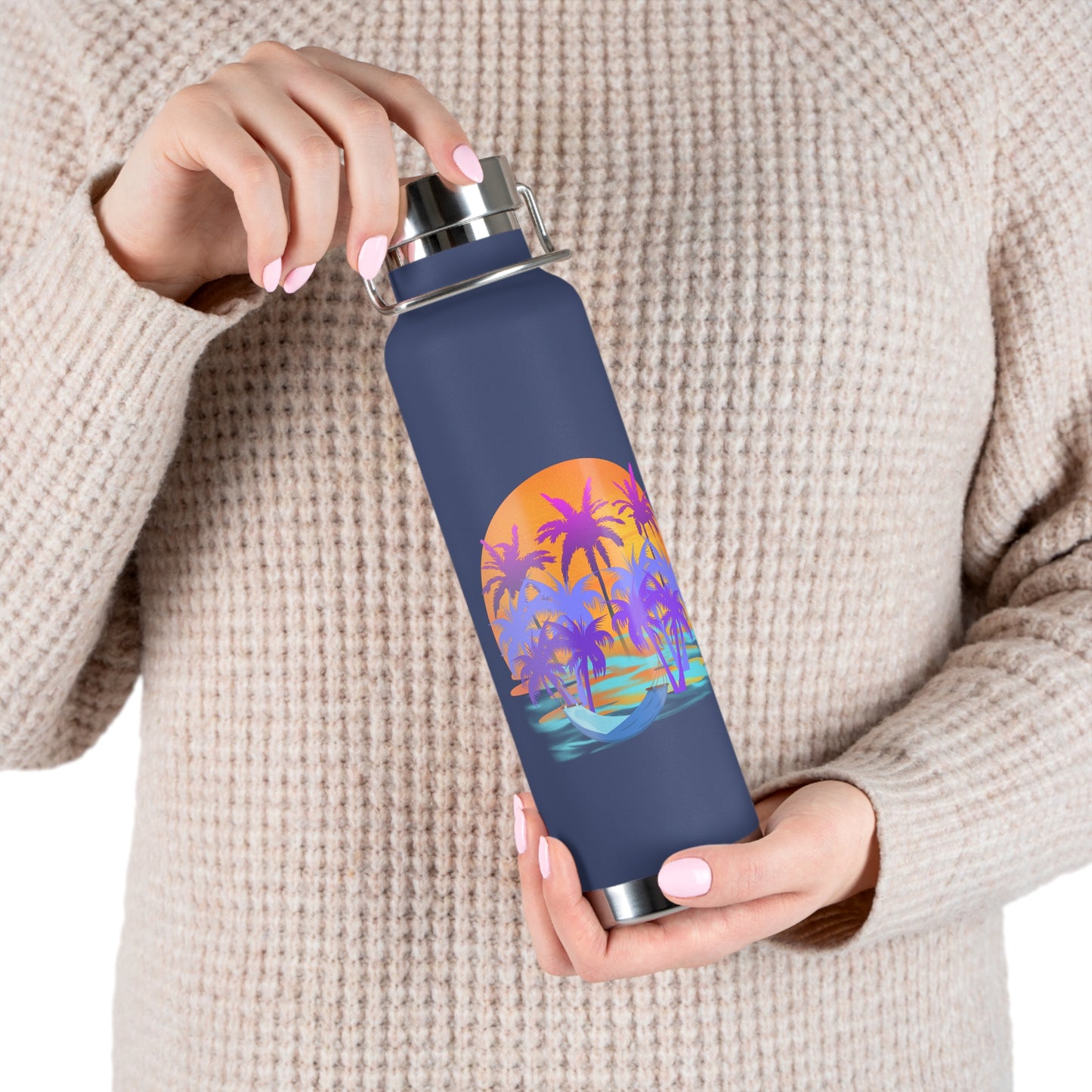 Tropical Paradise - Copper Vacuum Insulated Bottle, 22oz