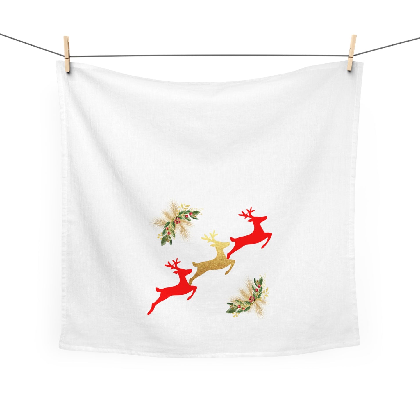 Reindeer Fun - Tea Towel