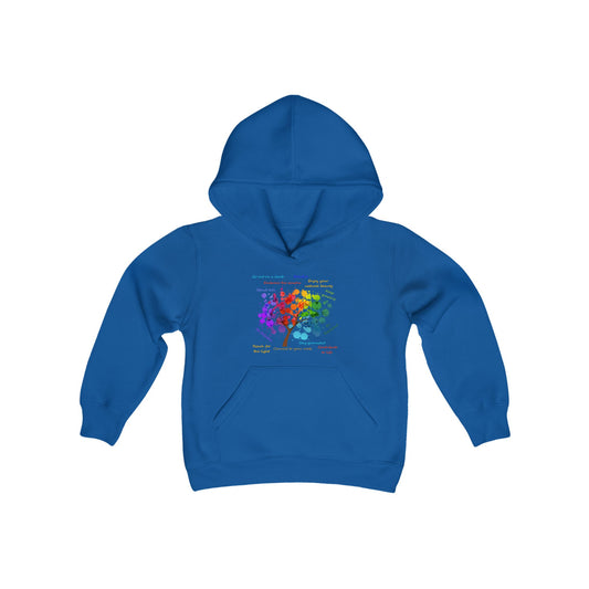 Tree of Life - Youth Hooded Sweatshirt - Bright Uplifting Print