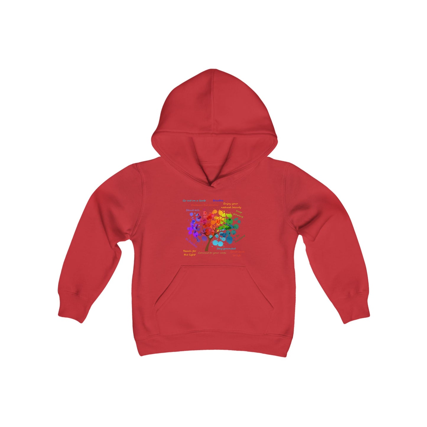 Tree of Life - Youth Hooded Sweatshirt - Bright Uplifting Print