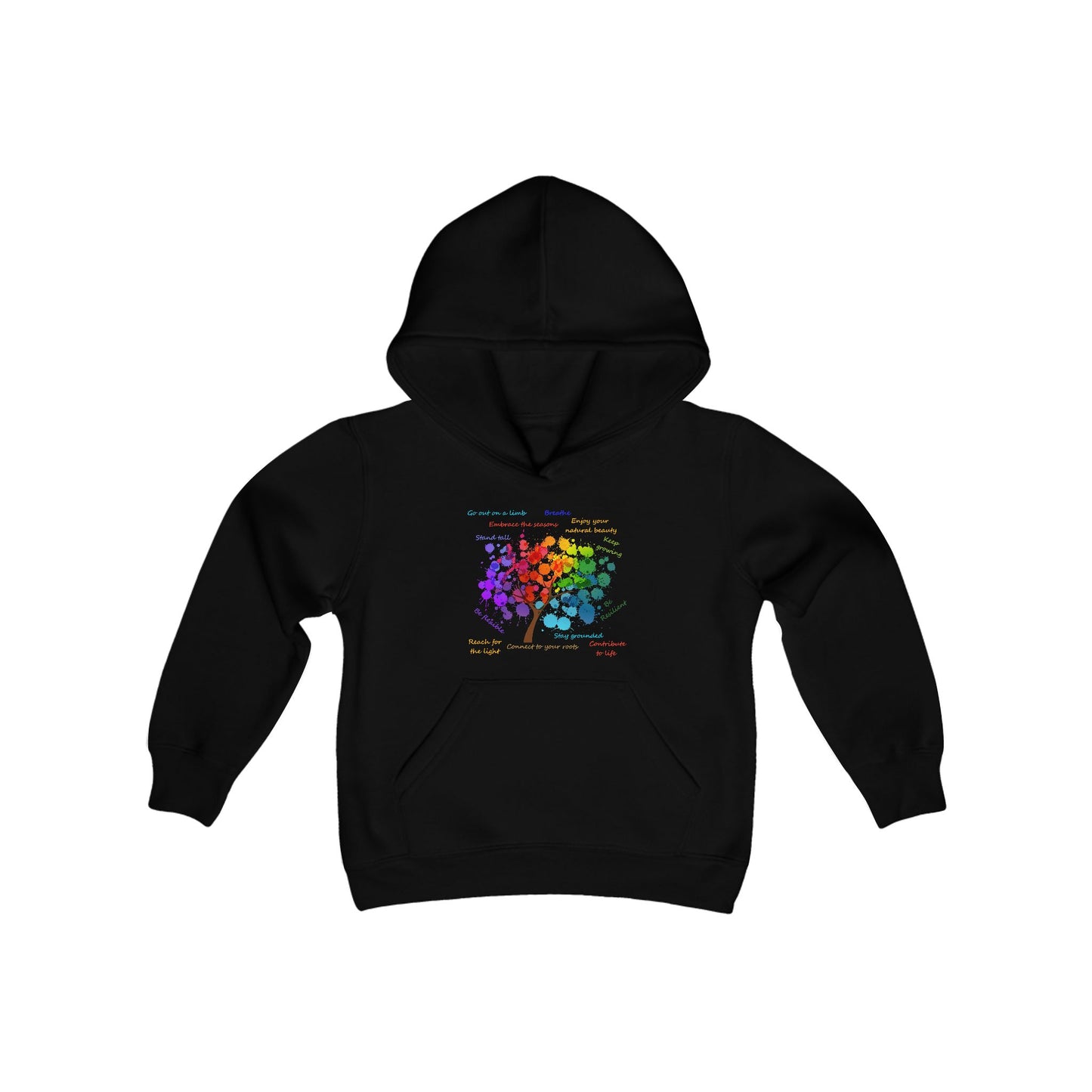 Tree of Life - Youth Hooded Sweatshirt - Bright Uplifting Print