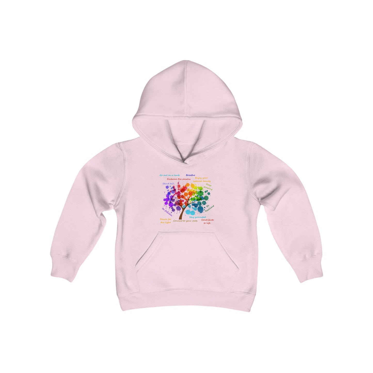 Tree of Life - Youth Hooded Sweatshirt - Bright Uplifting Print