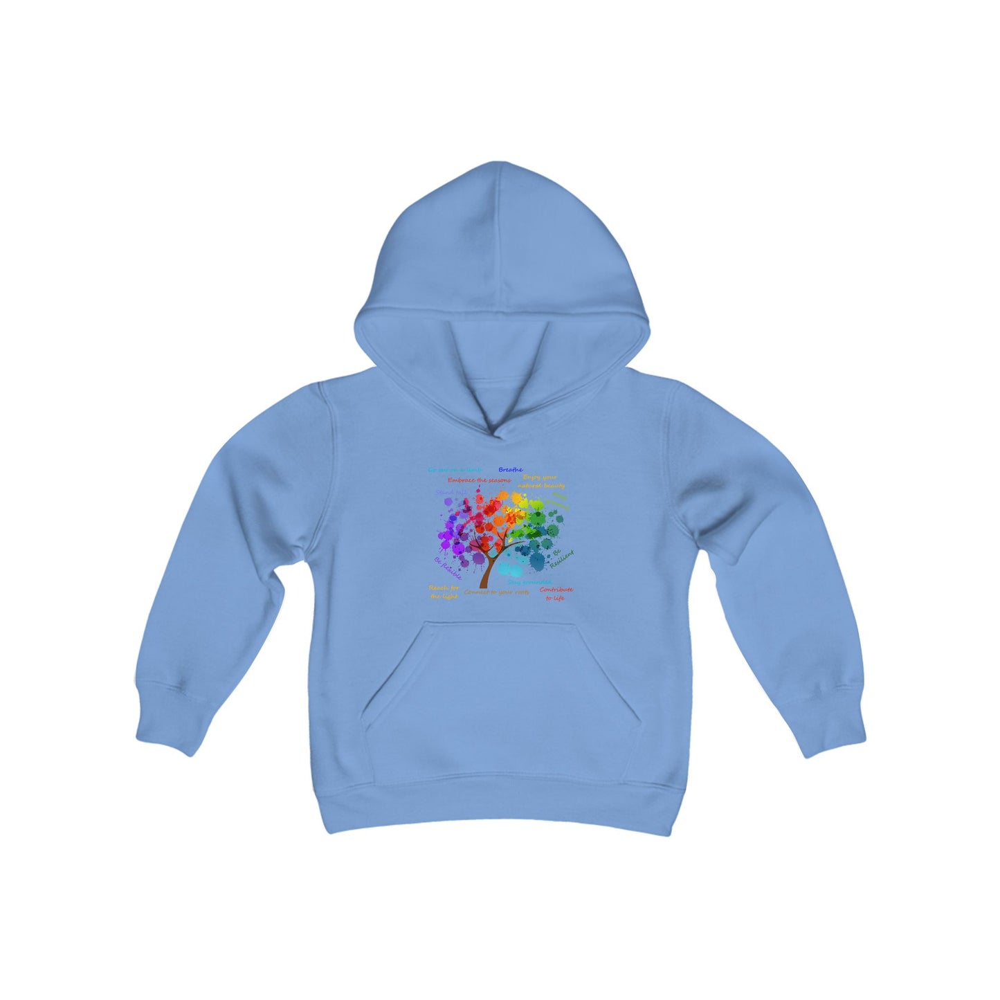 Tree of Life - Youth Hooded Sweatshirt - Bright Uplifting Print