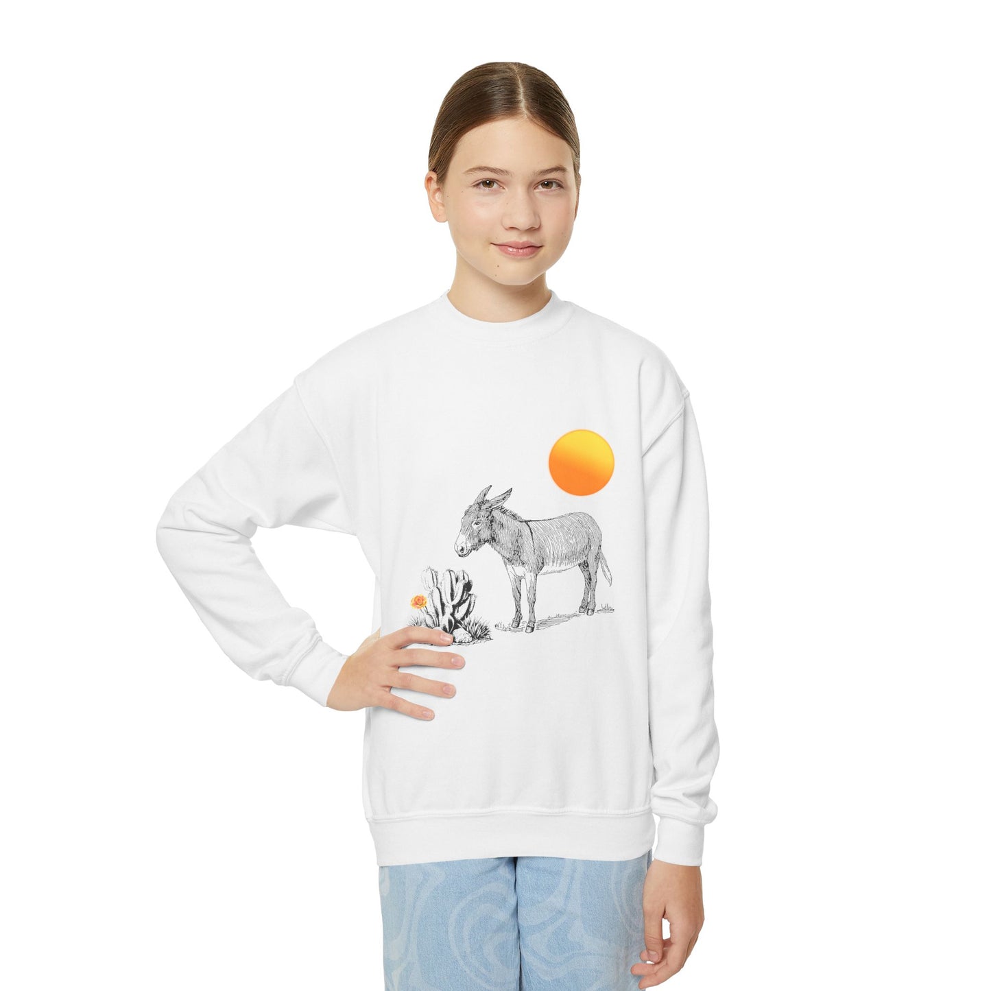 Desert Donkey - Youth Crewneck Sweatshirt