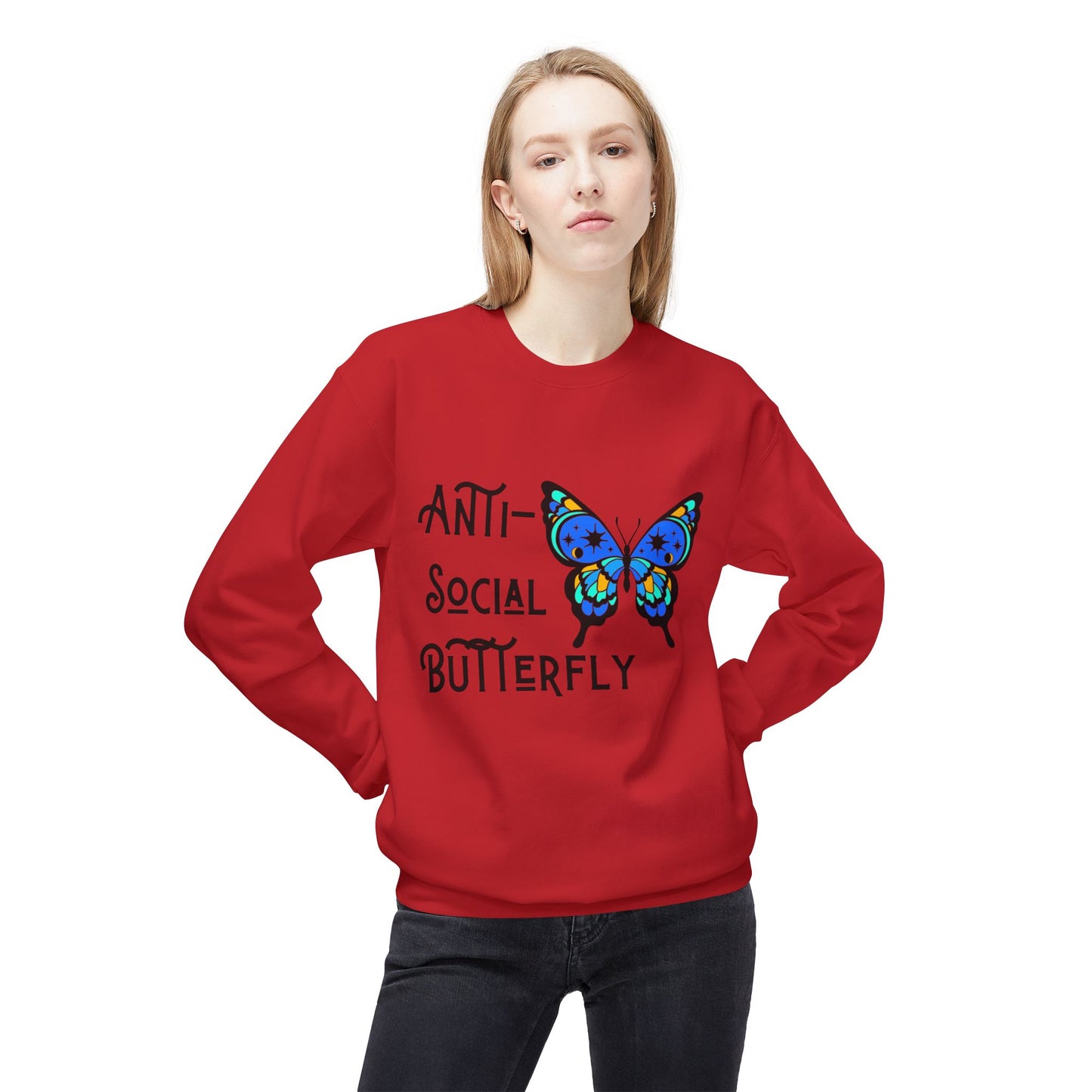 Anti-social - Adult Crewneck Sweatshirt