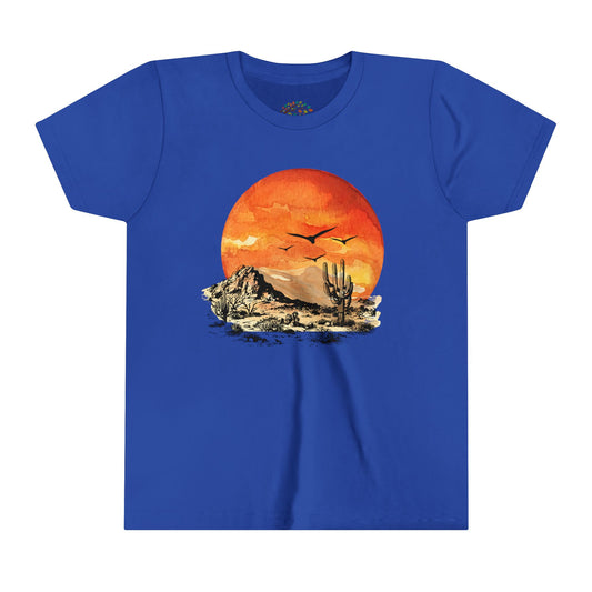 Desert Sun - Youth Short Sleeve Tee - Bright Watercolor Print