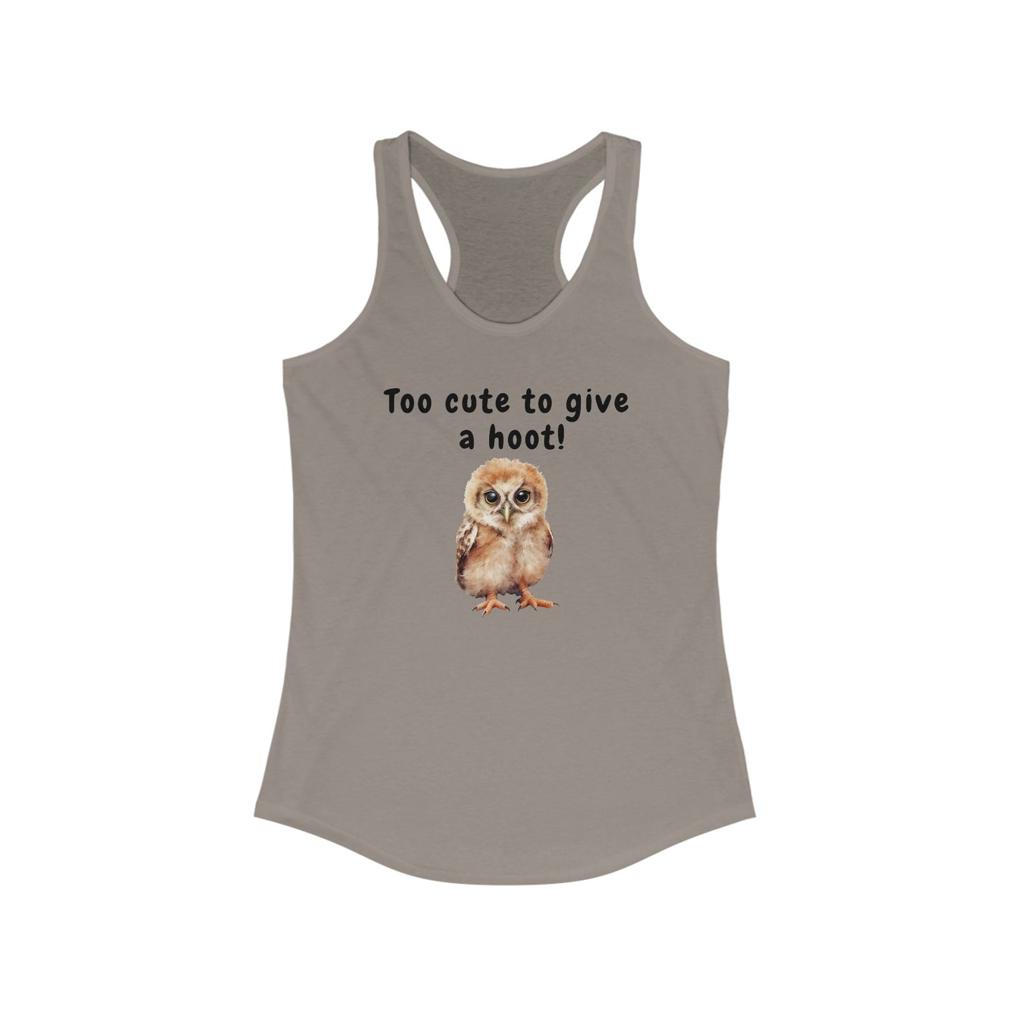 Too Cute to Give a Hoot - Racerback Tank