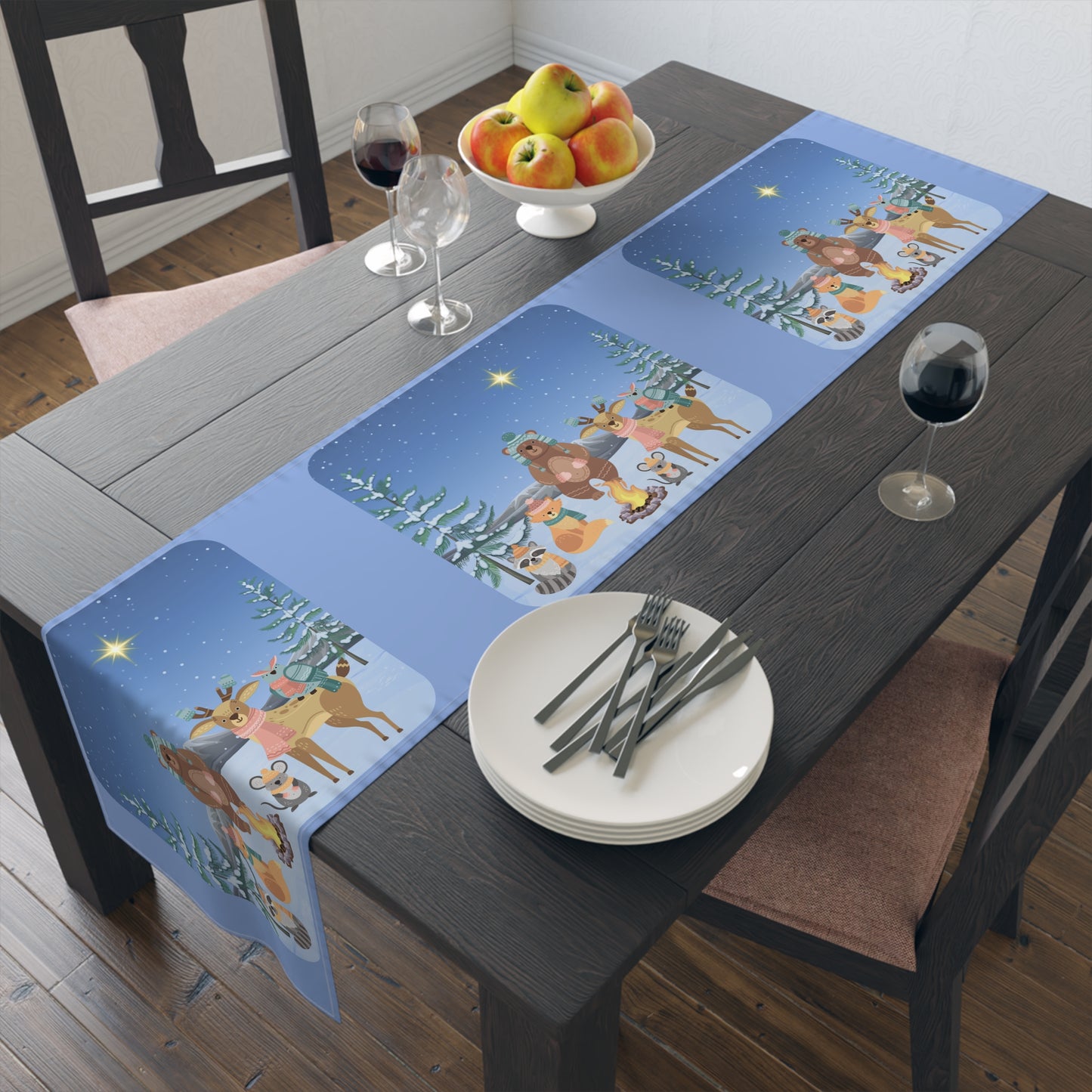 Winter Animal Party - Table Runner (Cotton, Poly)