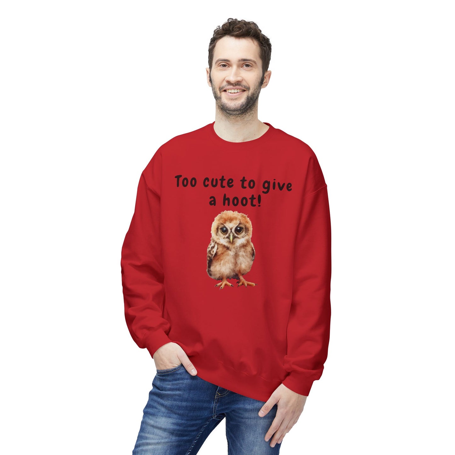 Too Cute to Give a Hoot - Adult Unisex Sweatshirt