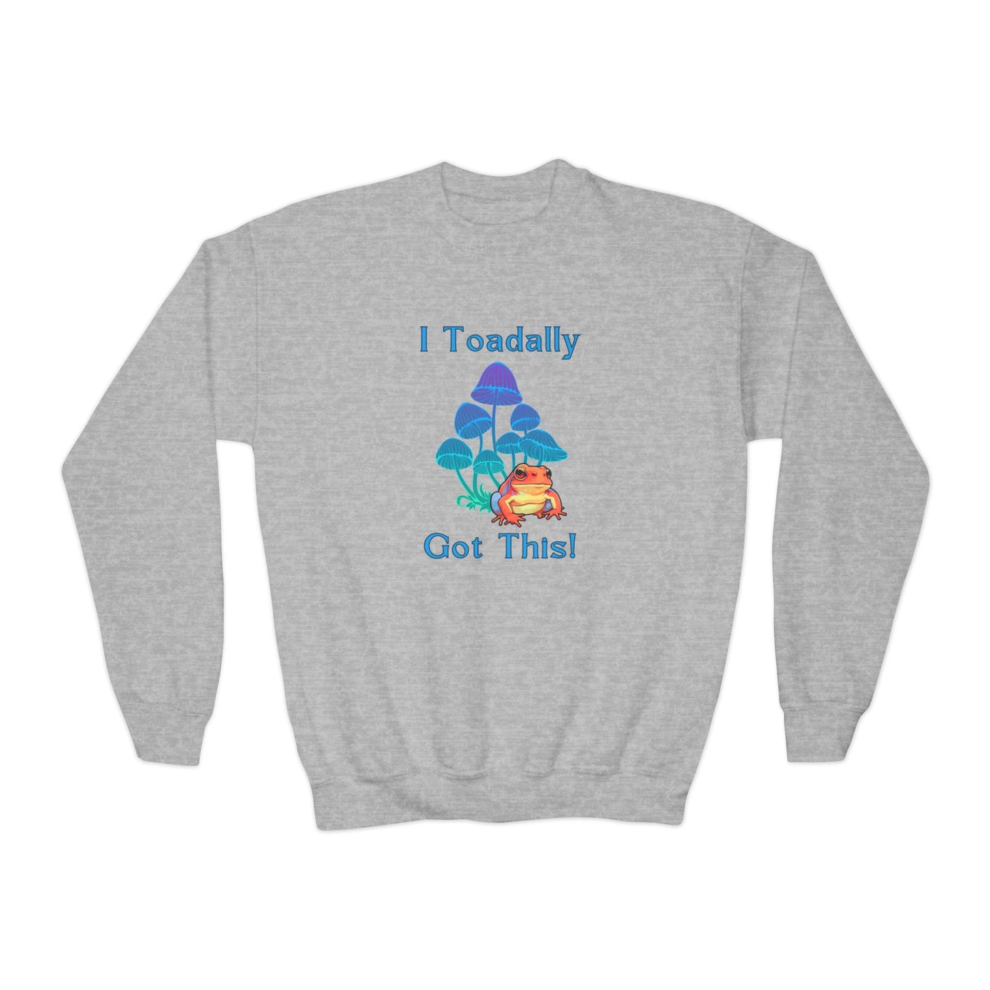 Toadally Got This - Youth Crewneck Sweatshirt - Bright Uplifting Print