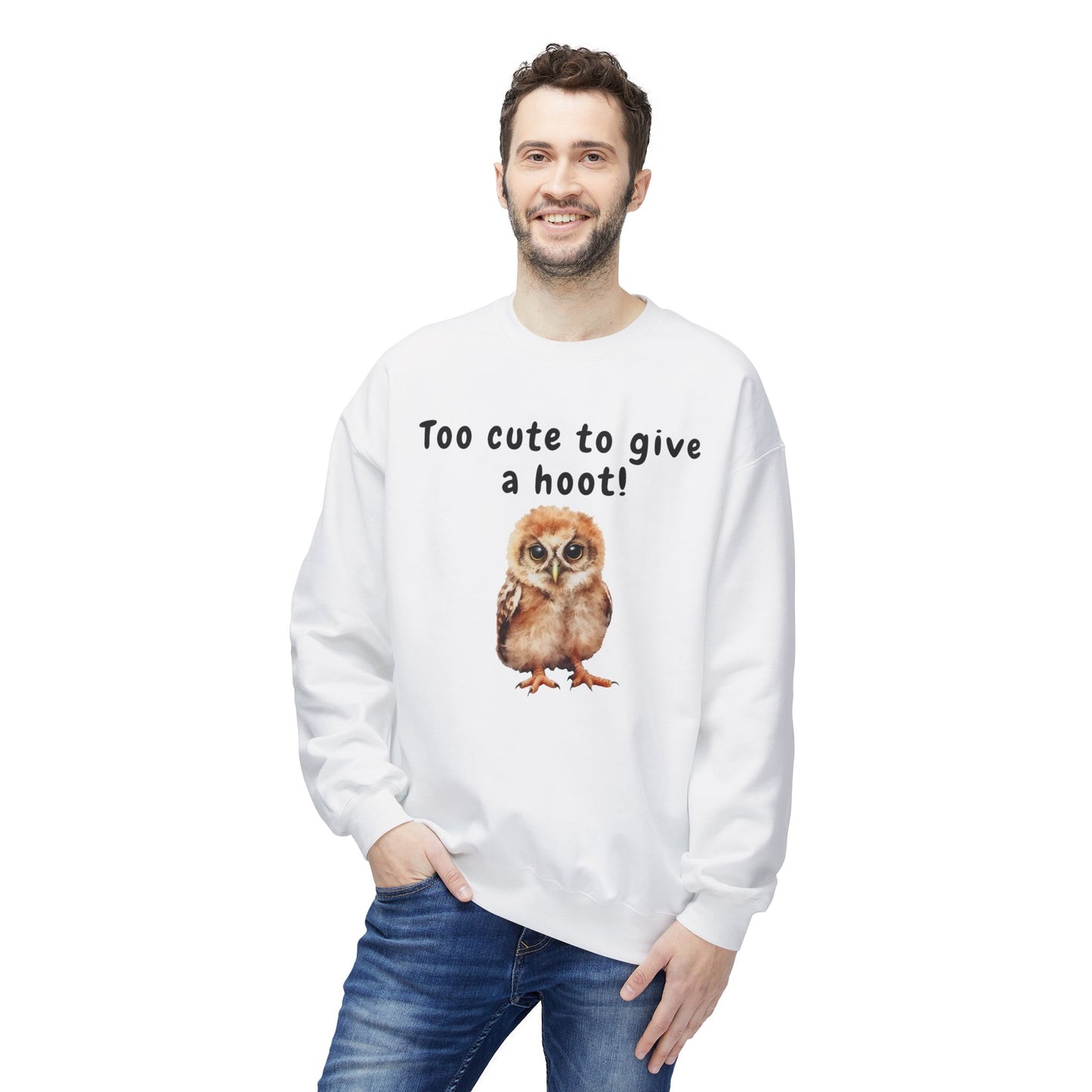 Too Cute to Give a Hoot - Adult Unisex Sweatshirt