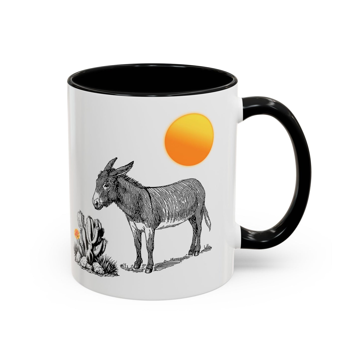 Donkey Desert - Accent Coffee Mug (11, 15oz)