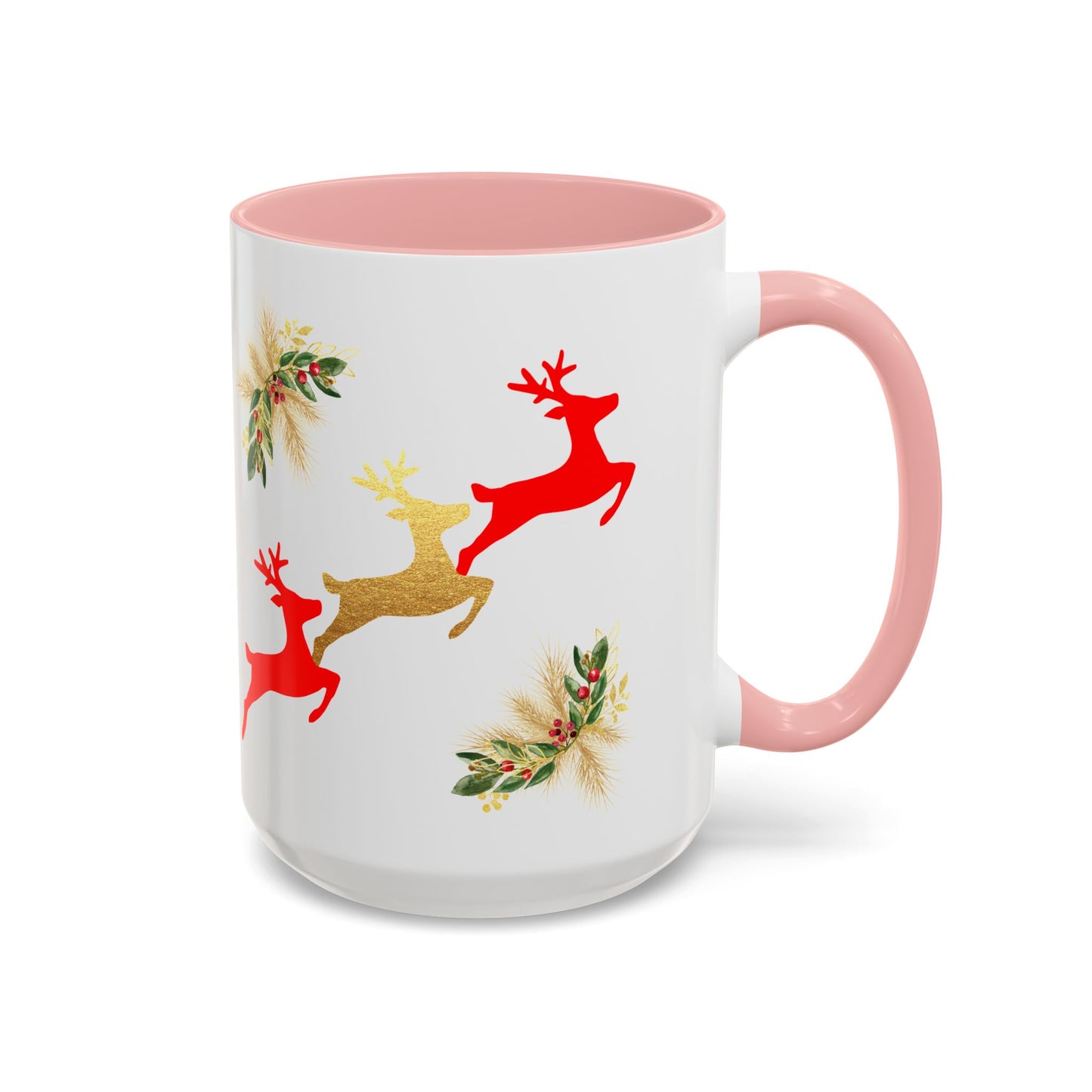 Reindeer Fun - Accent Coffee Mug (11, 15oz)