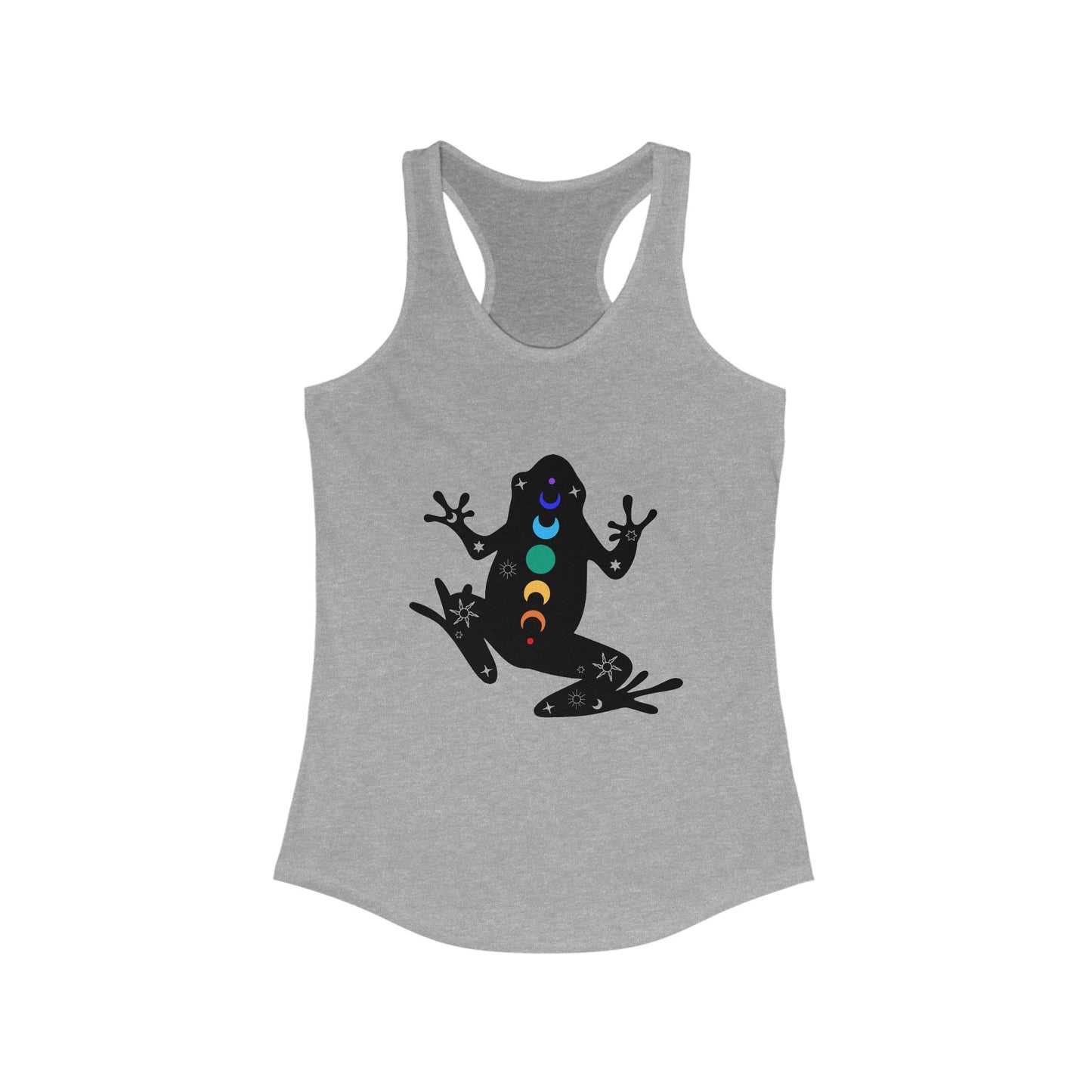 Frog Chakra Women's Ideal Racerback Tank - Colorful Design