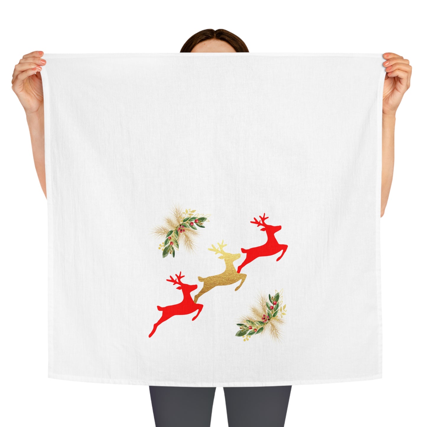 Reindeer Fun - Tea Towel