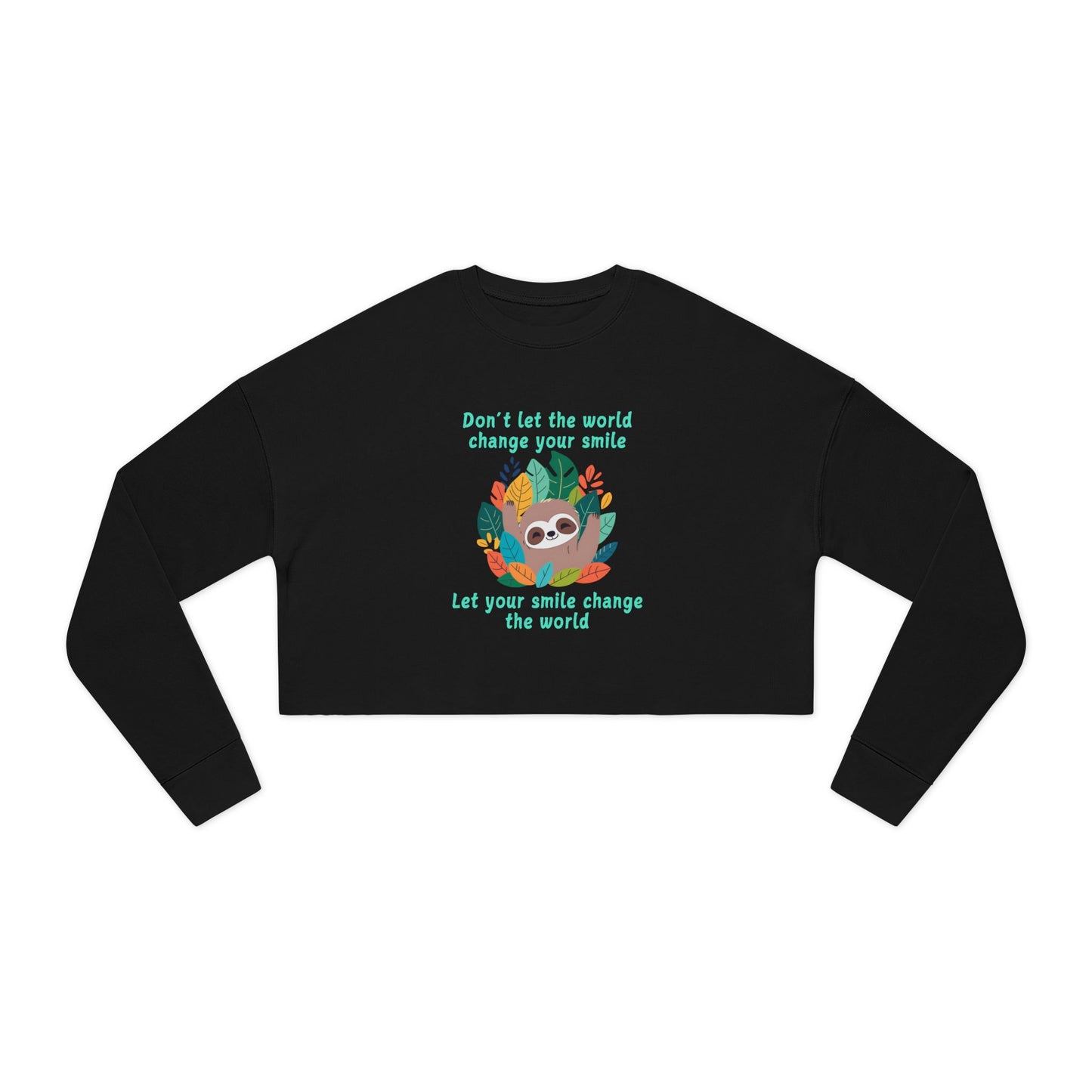 Sloth Smile - Women's Cropped Sweatshirt