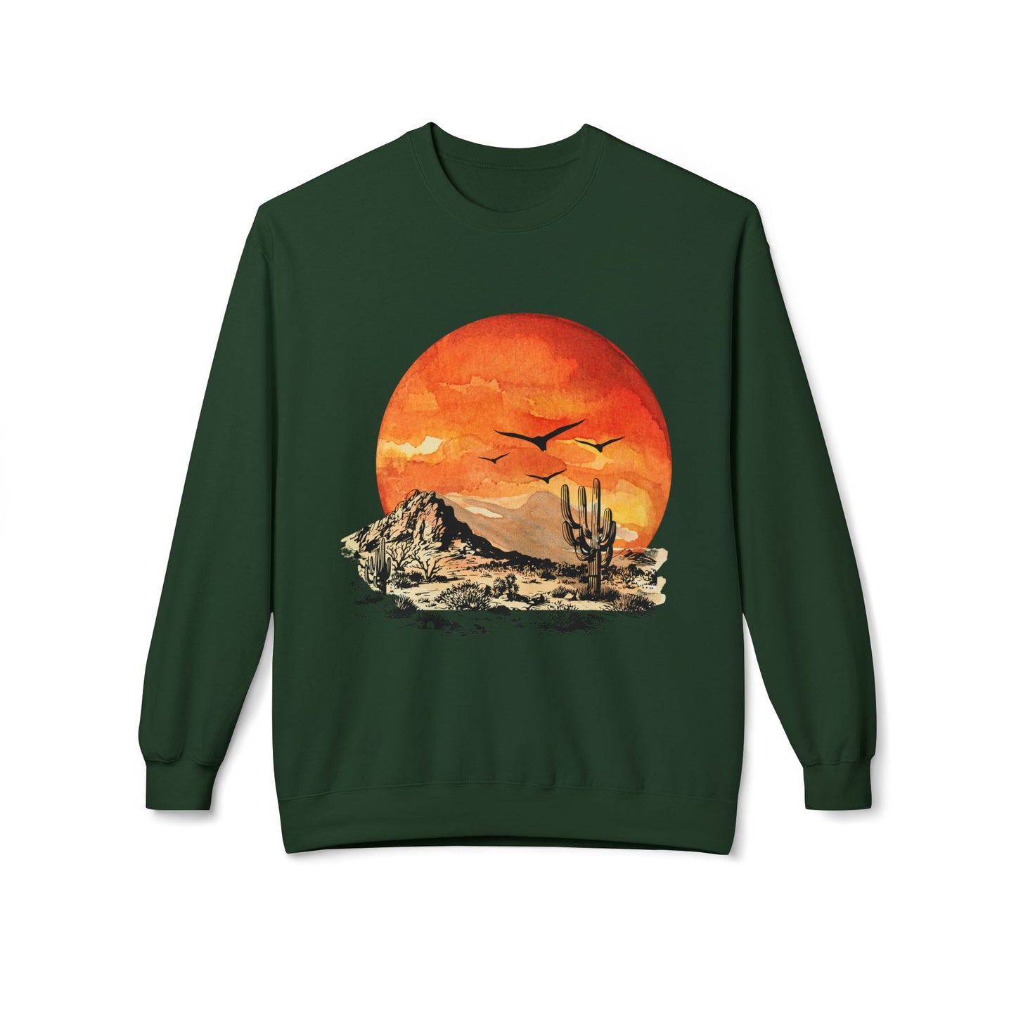 Desert Sun - Adult Unisex Sweatshirt - Bright Watercolor Print