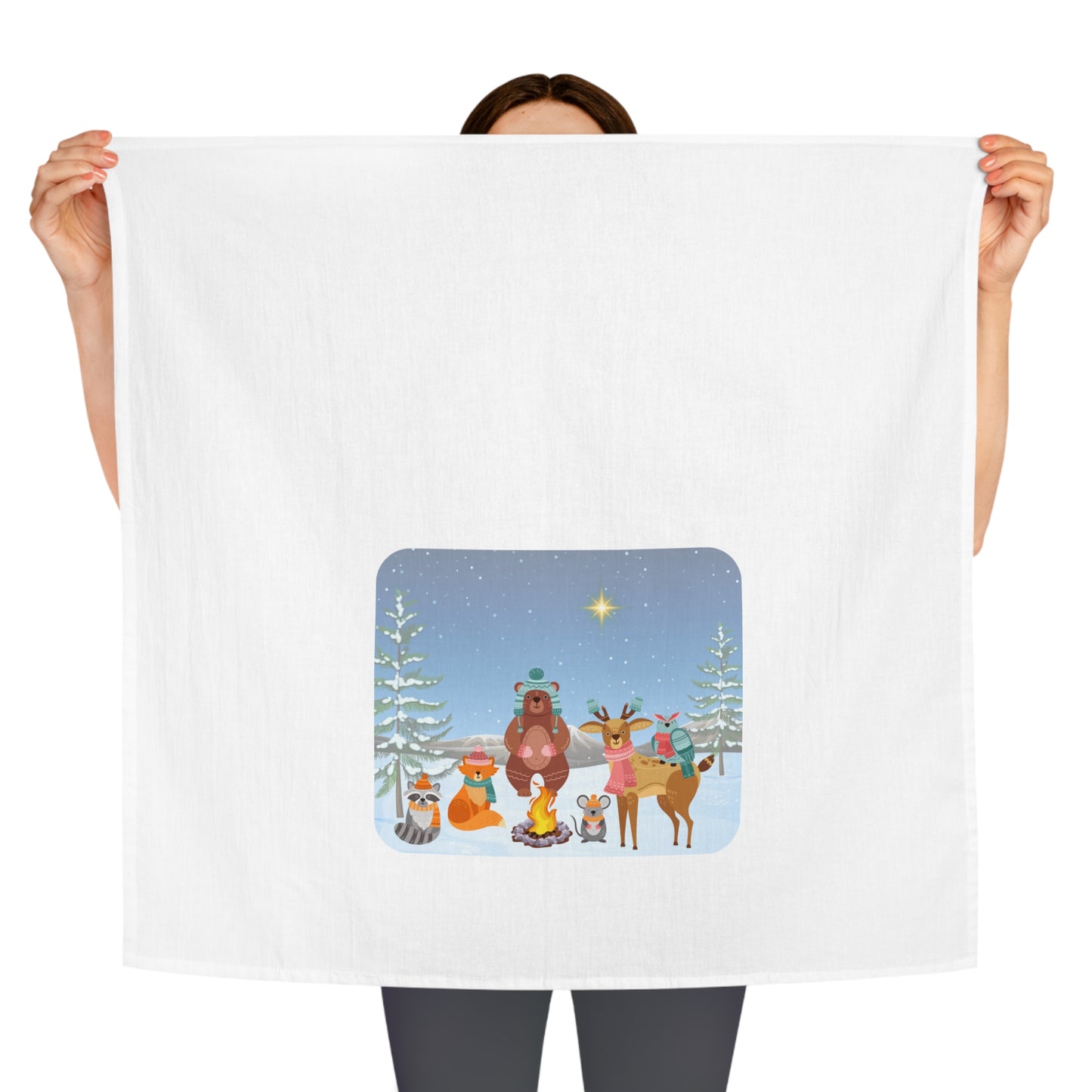 Winter Animal Party - Tea Towel