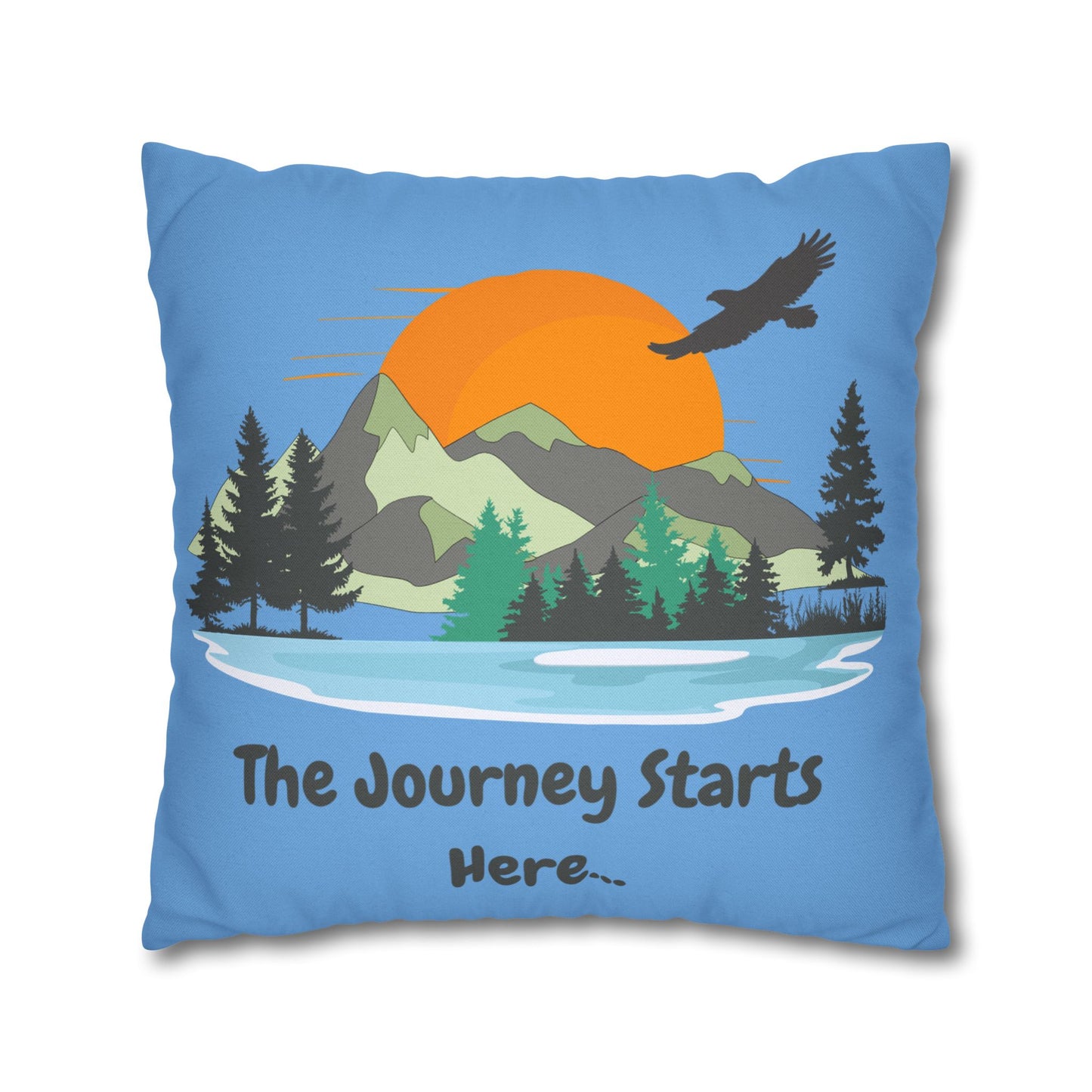 Journey Starts Here - Square Pillowcase - various sizes