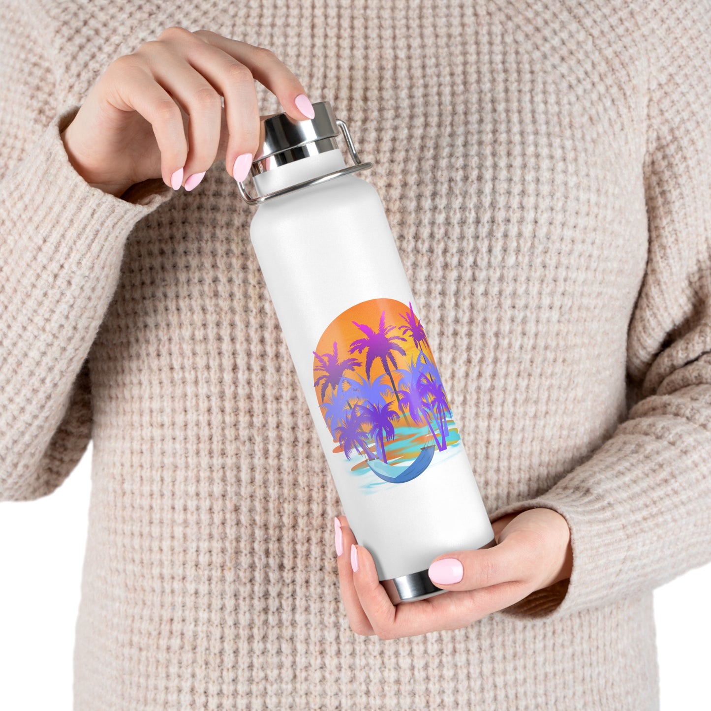 Tropical Paradise - Copper Vacuum Insulated Bottle, 22oz