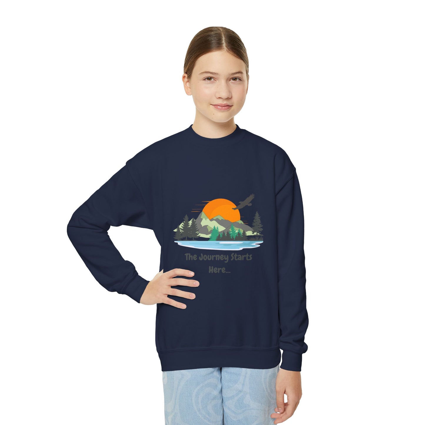 Journey Starts Here - Youth Crewneck Sweatshirt