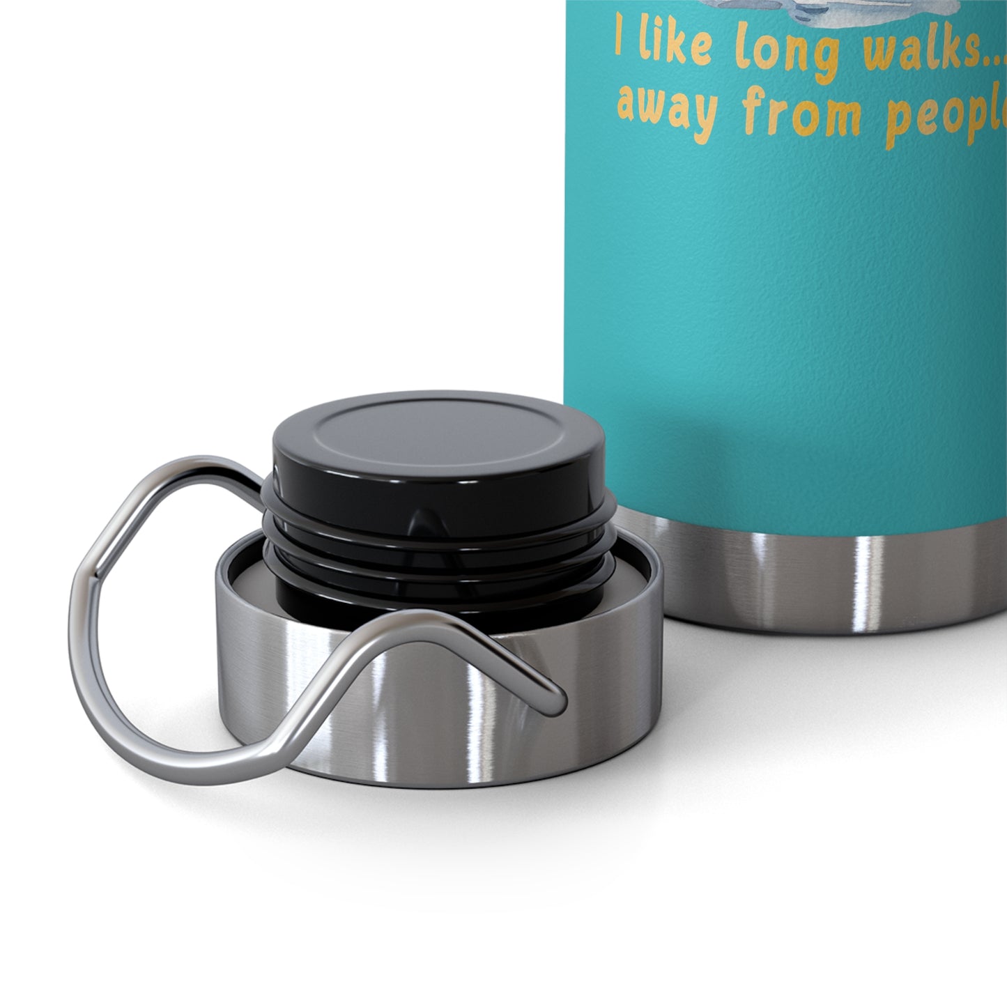 Long Walks Away From People - Copper Vacuum Insulated Bottle, 22oz