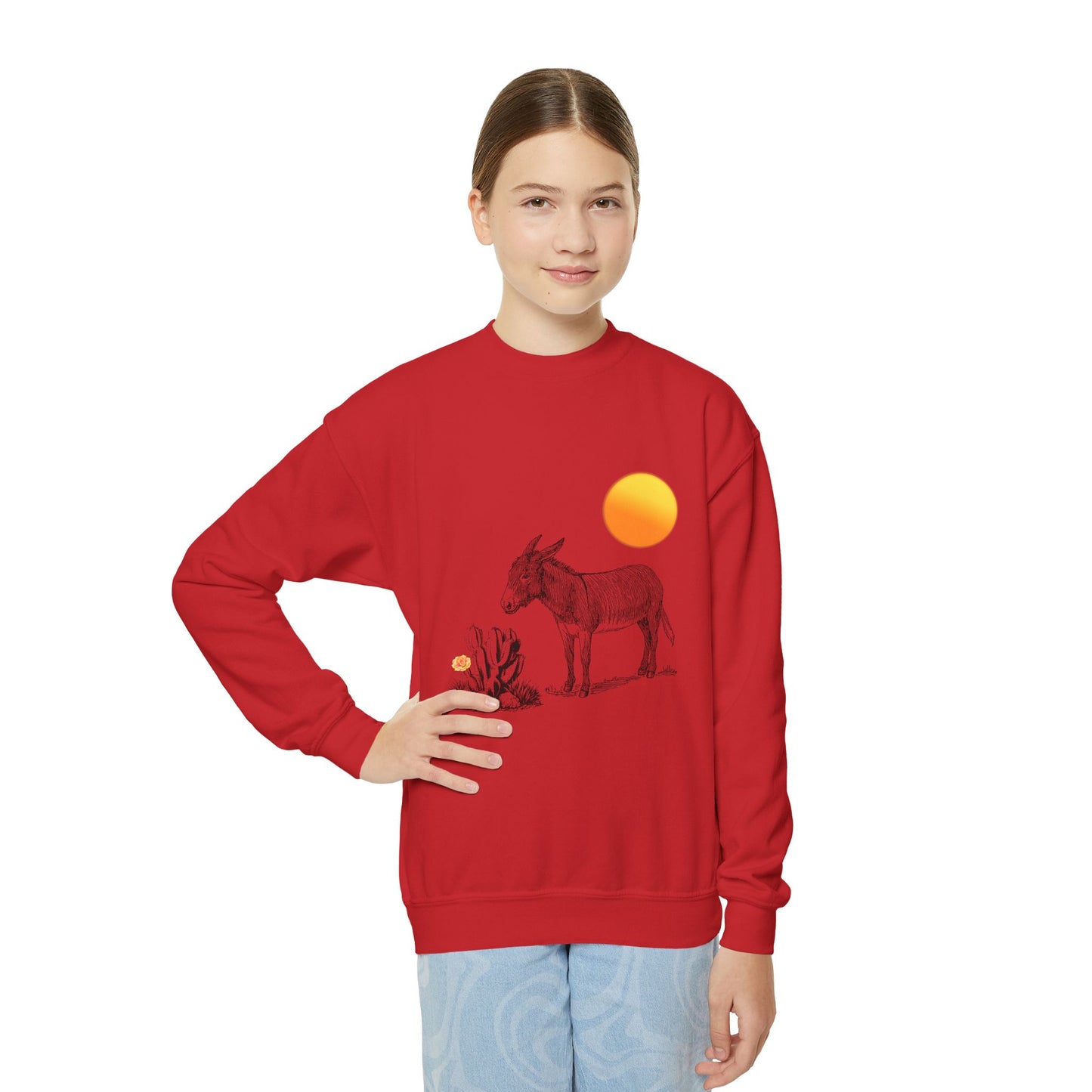 Desert Donkey - Youth Crewneck Sweatshirt