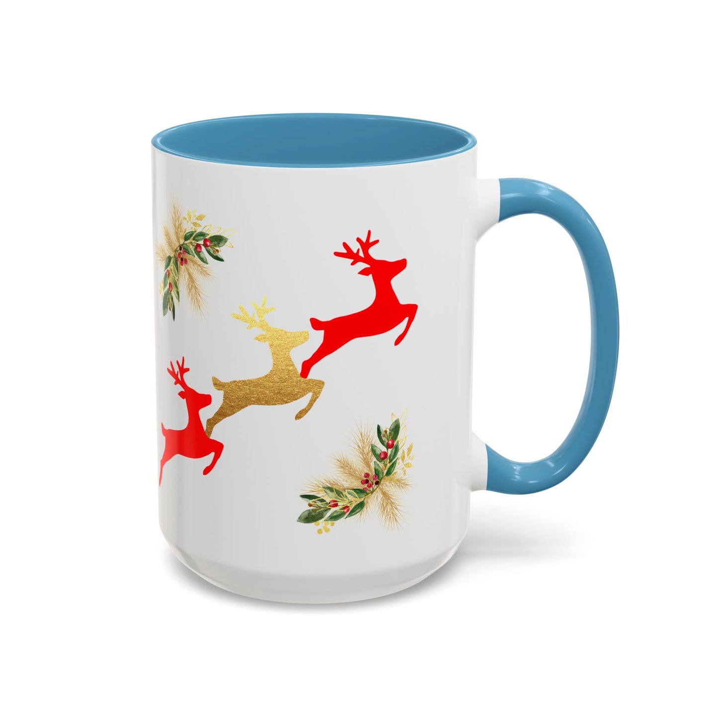 Reindeer Fun - Accent Coffee Mug (11, 15oz)