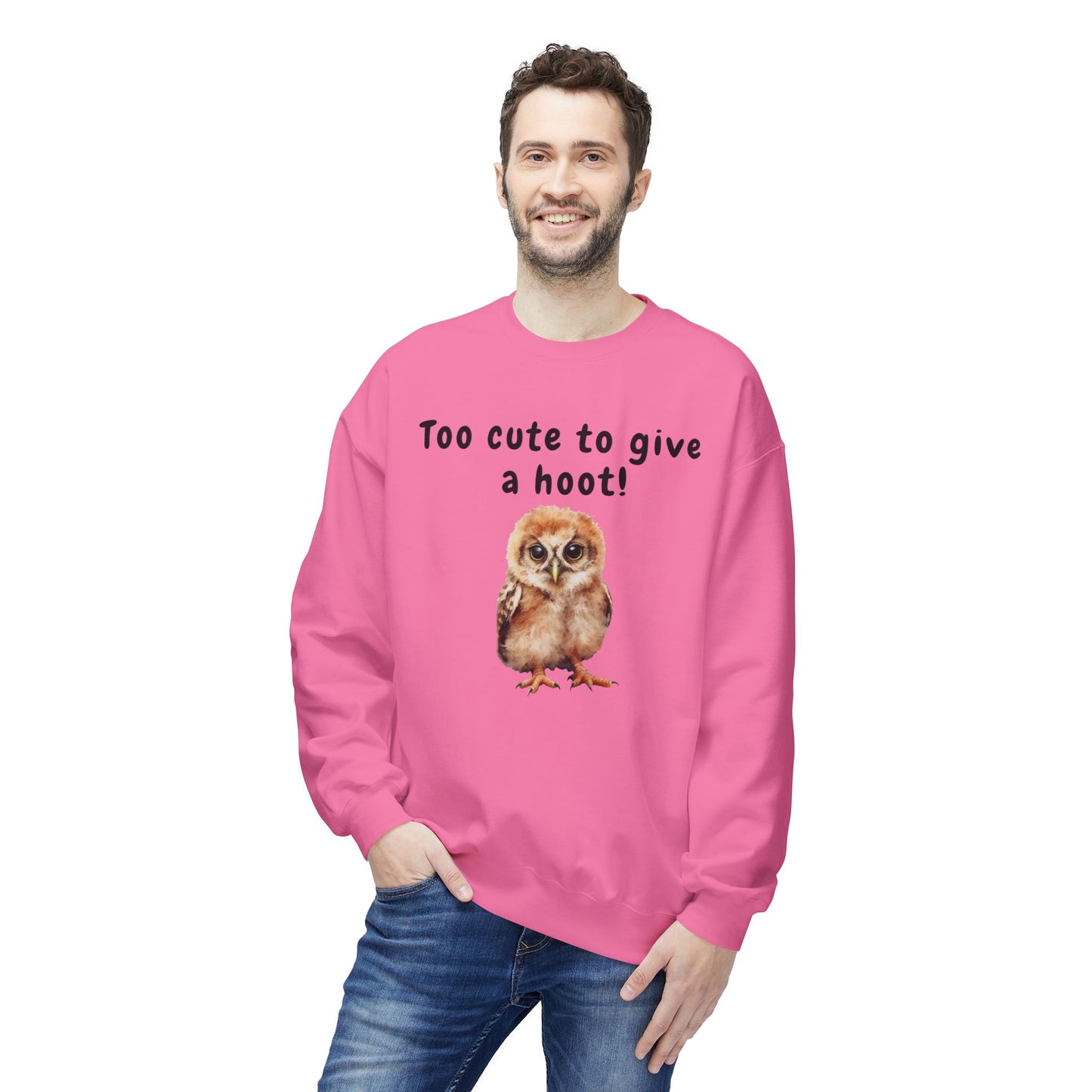 Too Cute to Give a Hoot - Adult Unisex Sweatshirt