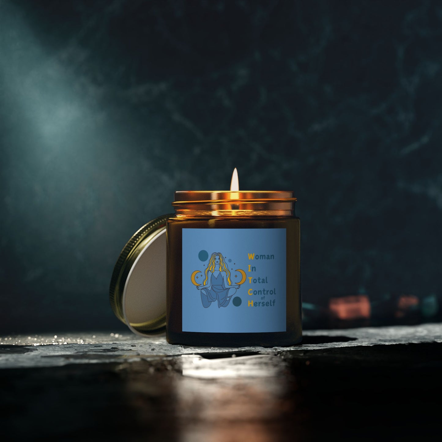 Empowering Witch - Scented Coconut Apricot Candles (4oz, 9oz)