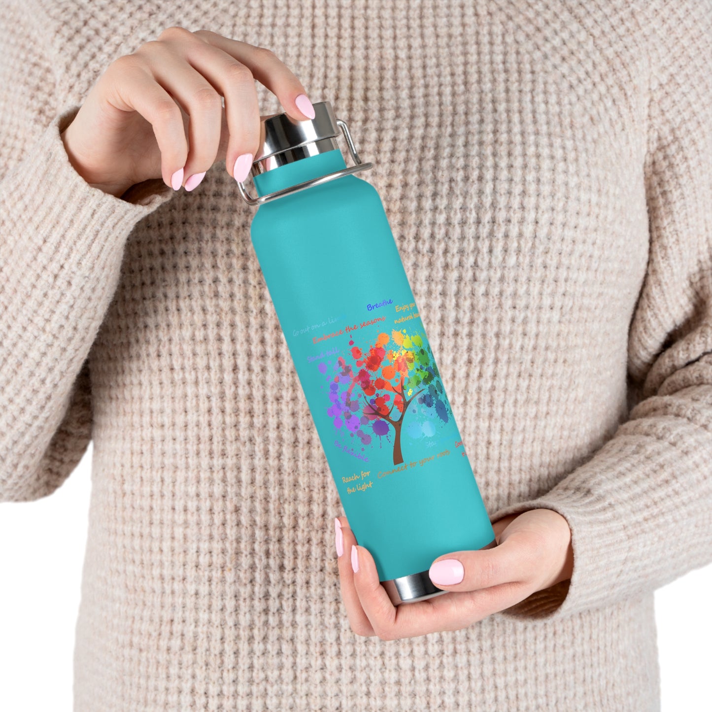 Tree of Life - Copper Vacuum Insulated Bottle, 22oz