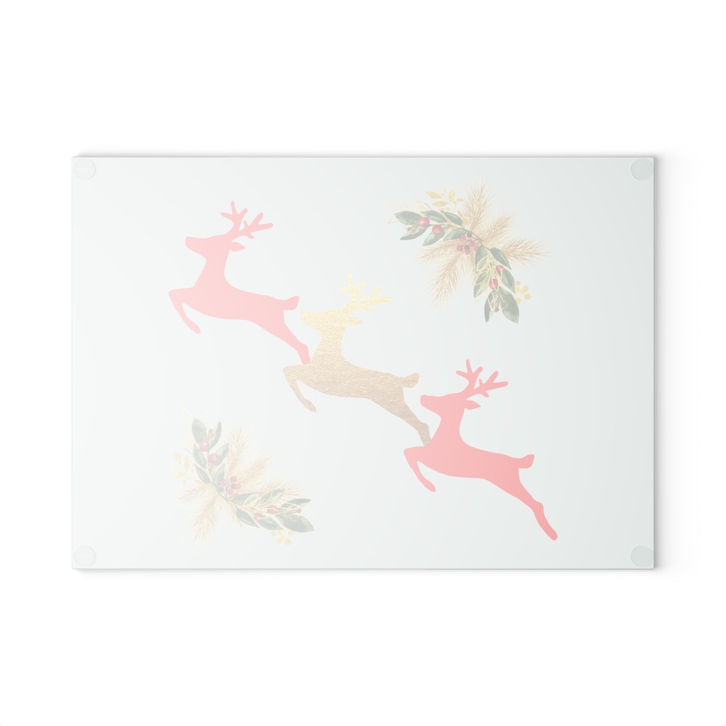 Reindeer Fun - Glass Cutting Board