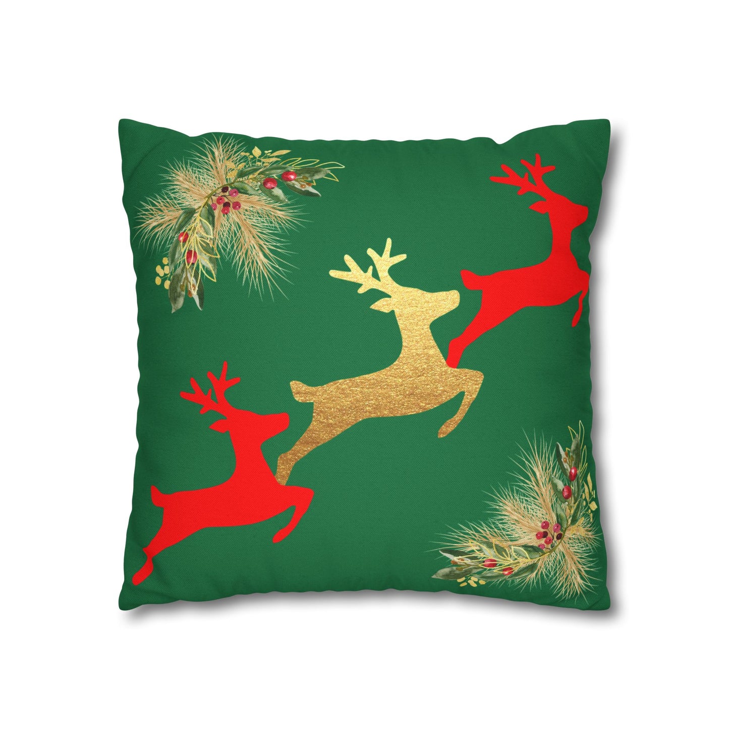 Reindeer Fun - Square Pillowcase - Various Sizes