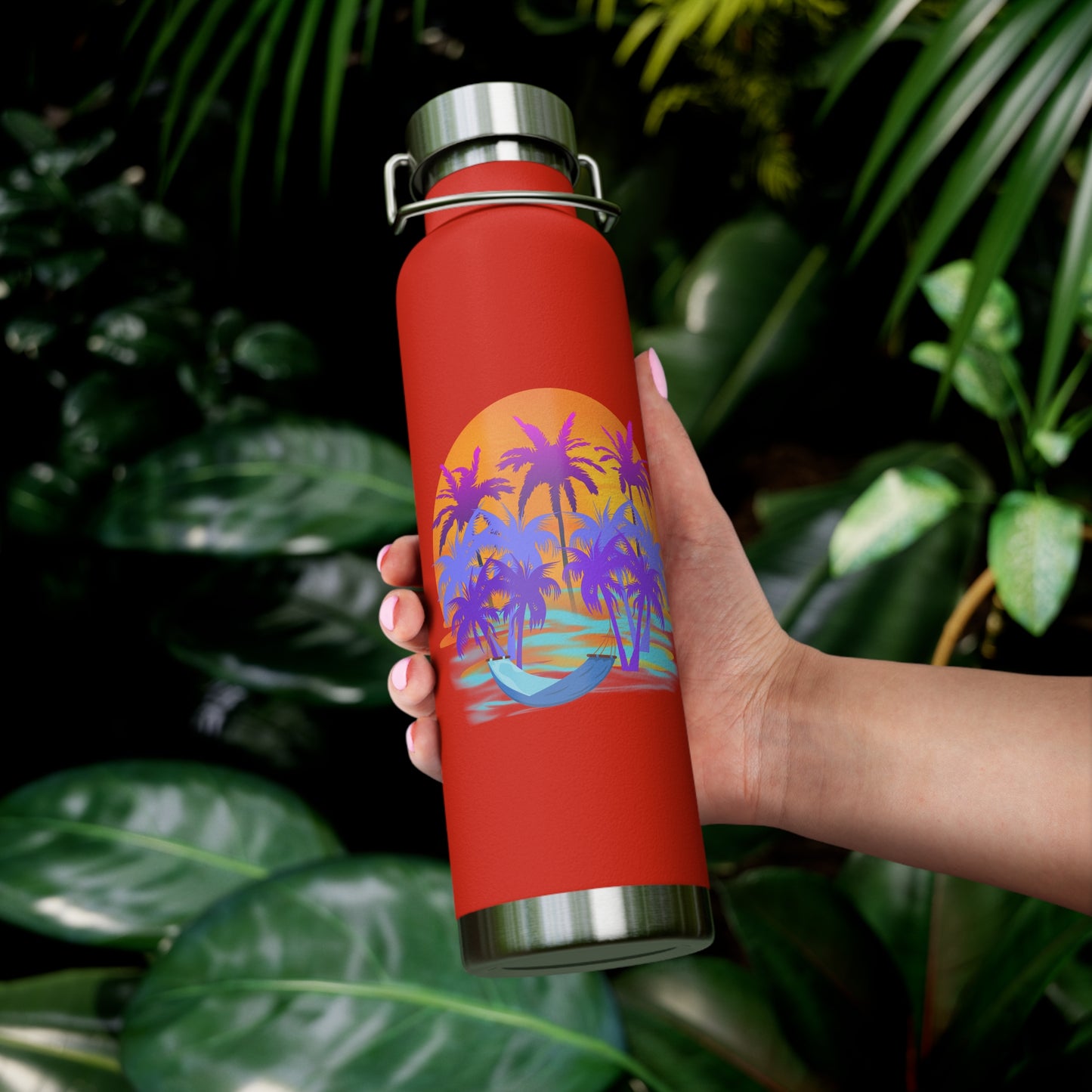 Tropical Paradise - Copper Vacuum Insulated Bottle, 22oz