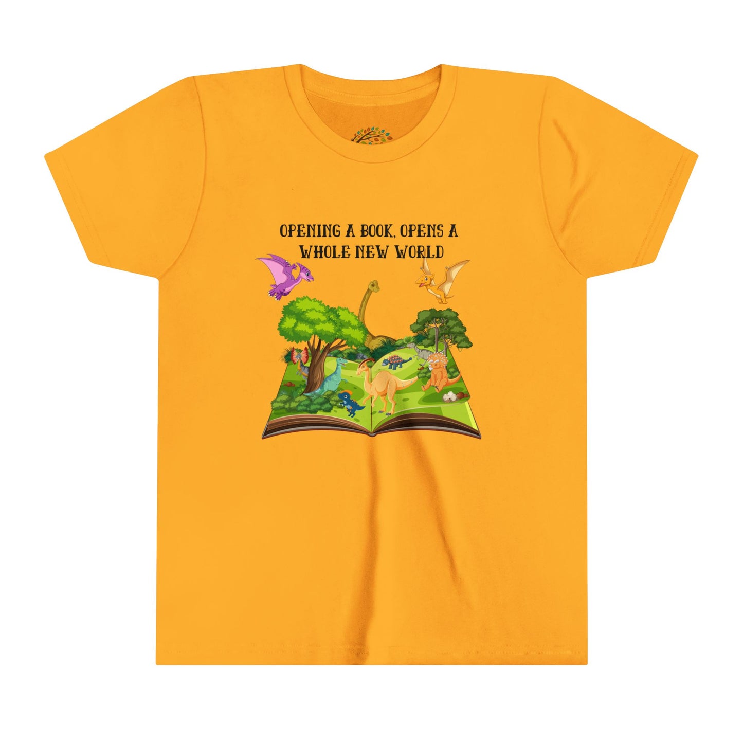 Dinosaur Book Adventure Youth Tee - Discovery Awaits