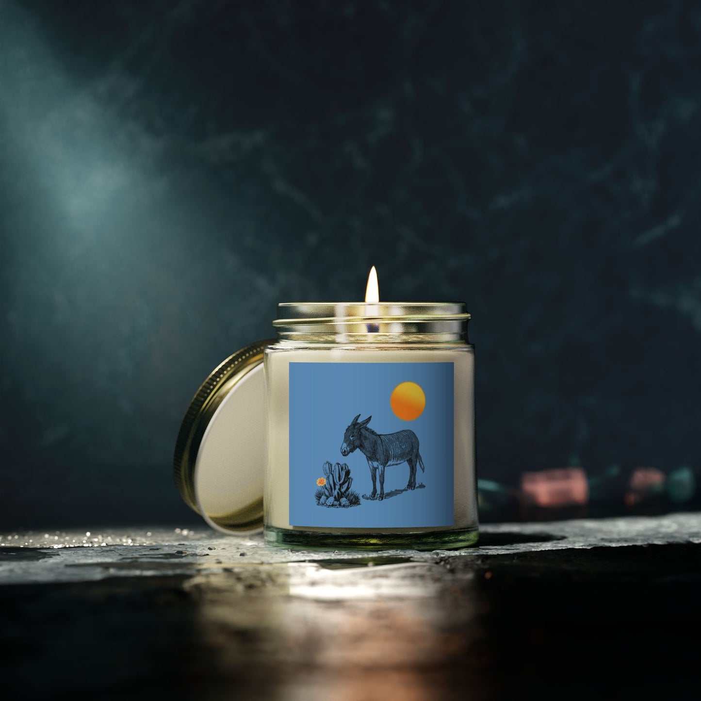 Desert Donkey - Scented Coconut Apricot Candles (4oz, 9oz)