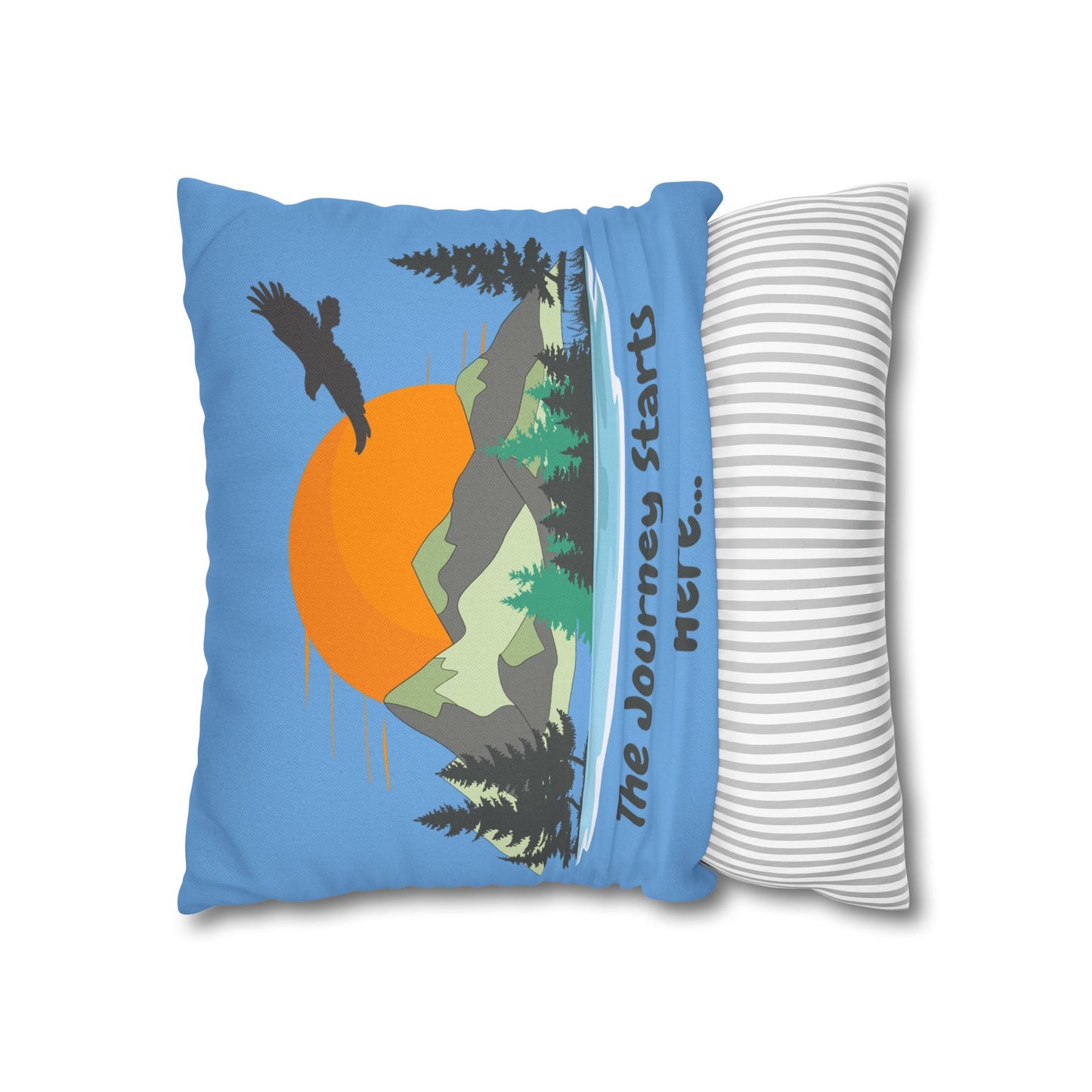 Journey Starts Here - Square Pillowcase - various sizes