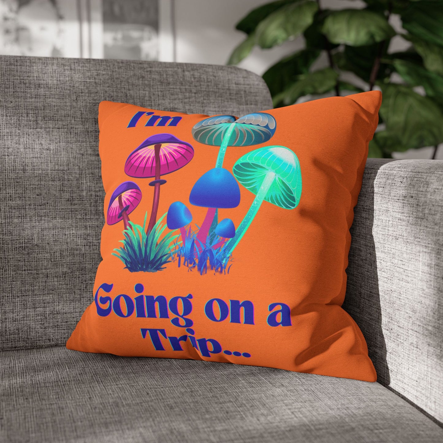 Going on a Trip - Accent Square Pillowcase - Various Sizes