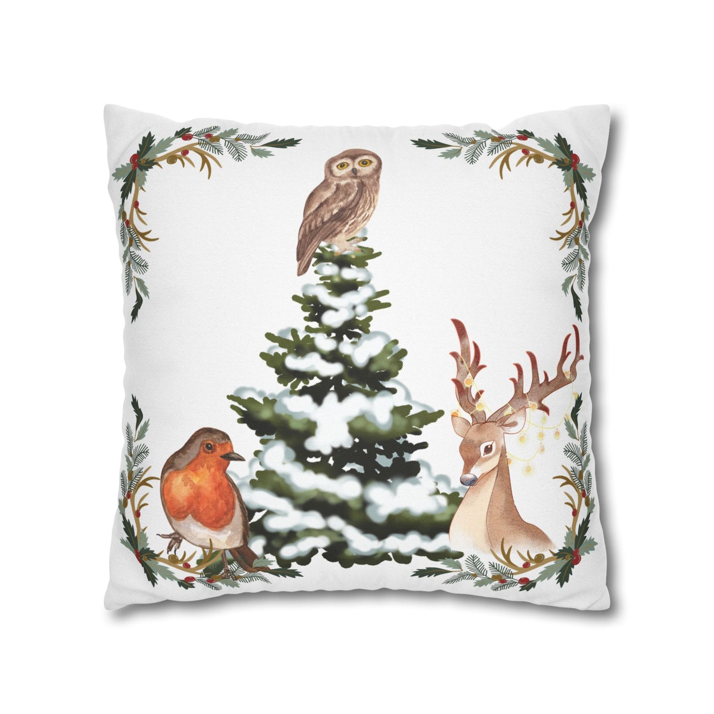 Winter Tree White - Square Pillowcase - Various Sizes