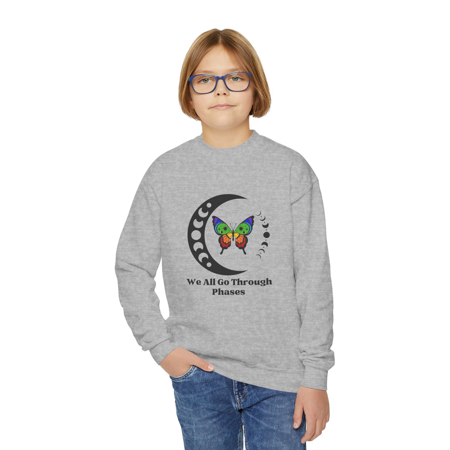 We All Go Through Phases - Youth Crewneck Sweatshirt