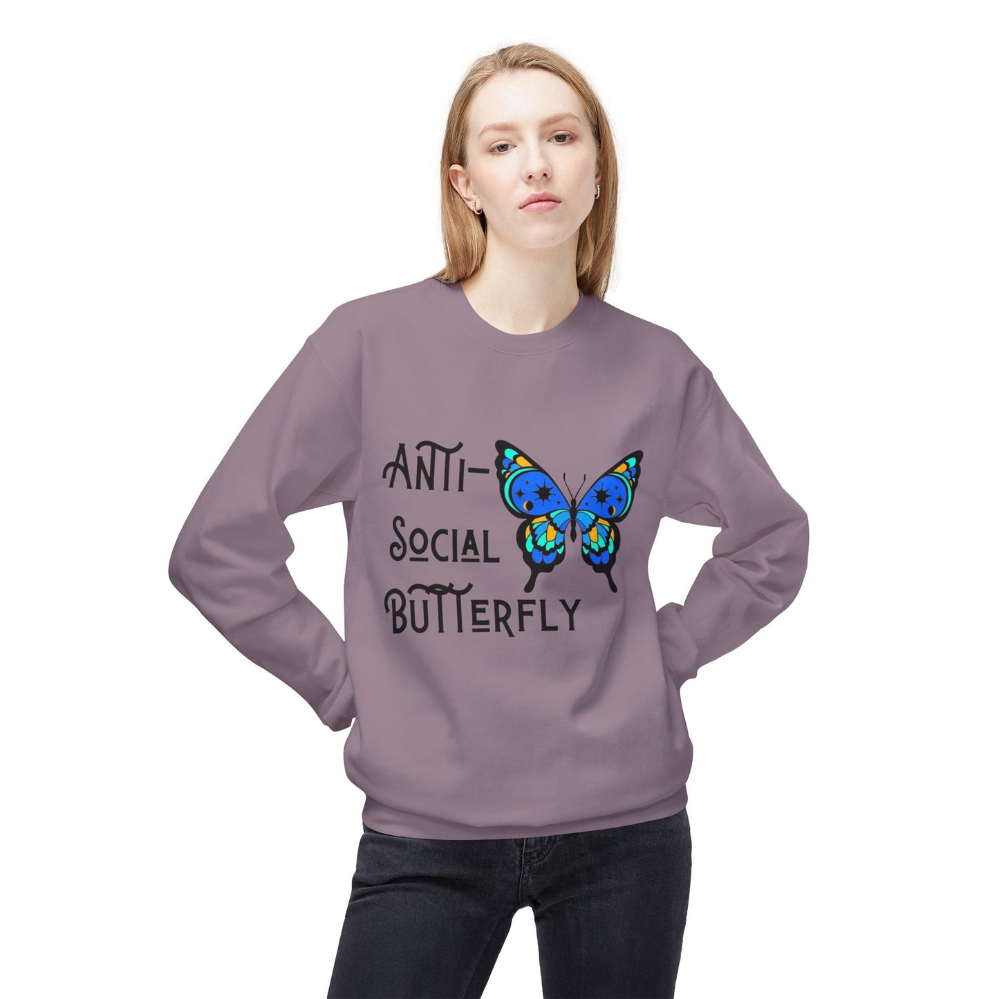 Anti-social - Adult Crewneck Sweatshirt